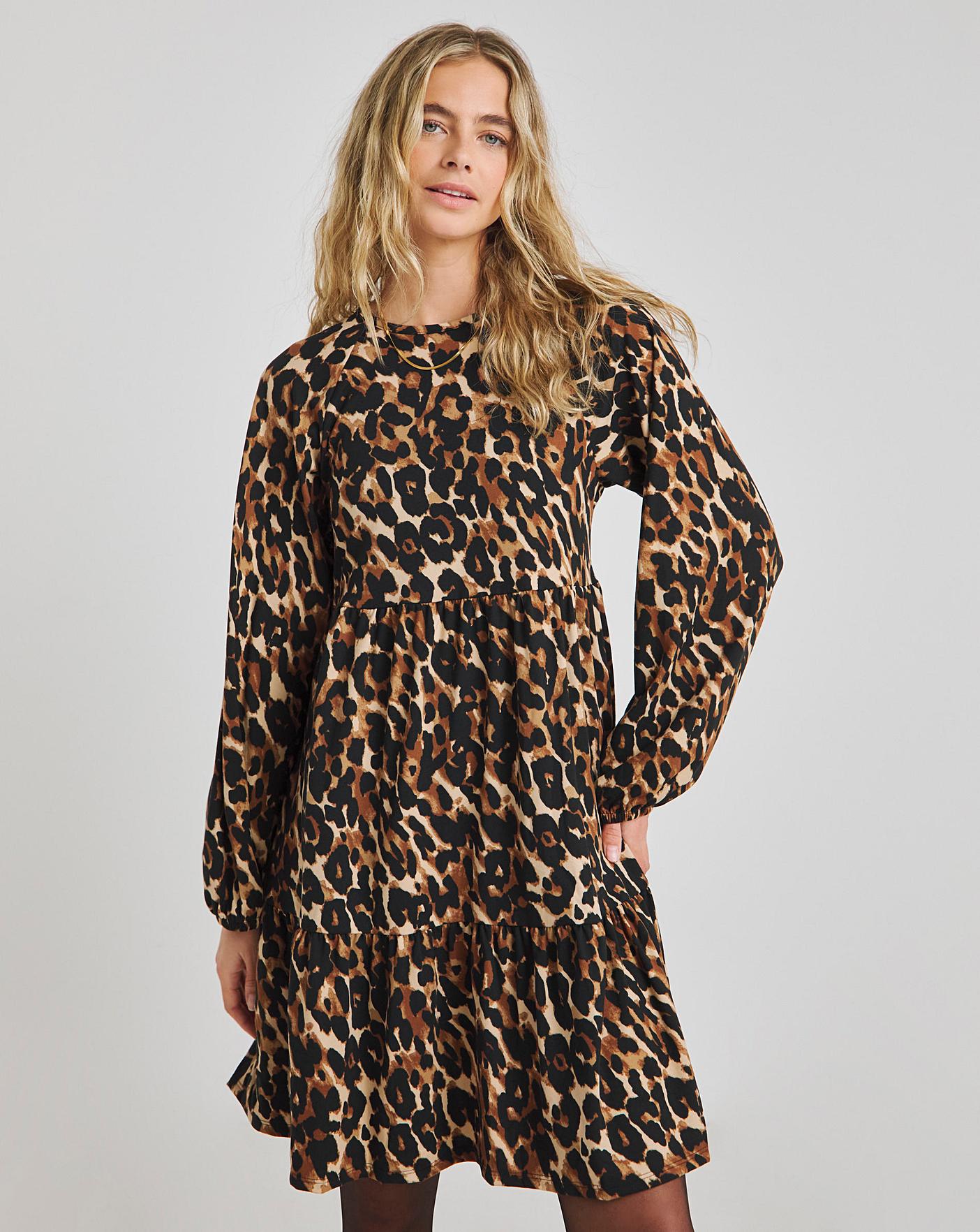 Leopard Supersoft Smock Dress Oxendales