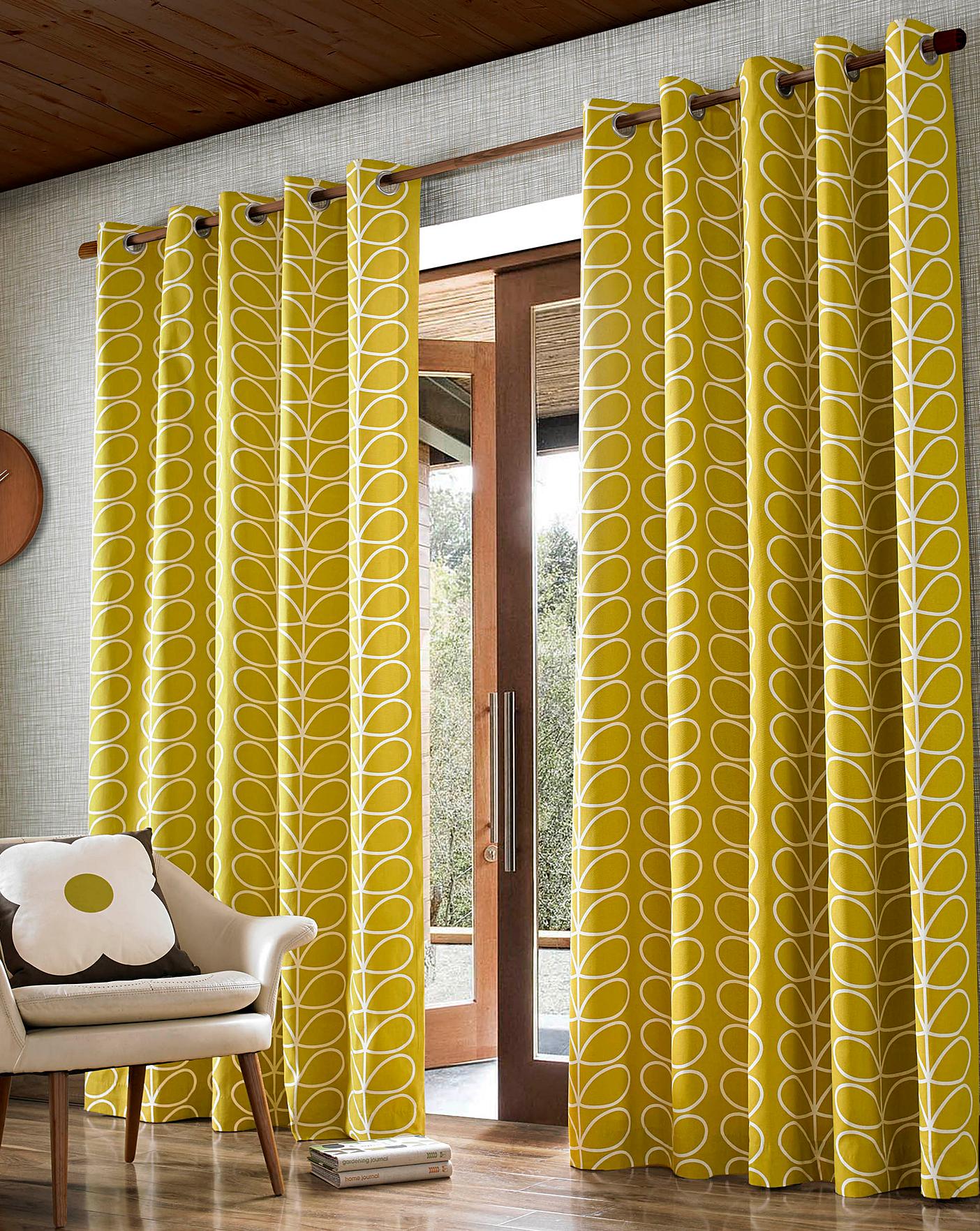 Orla Kiely Linear Stem Eyelet Curtains Oxendales