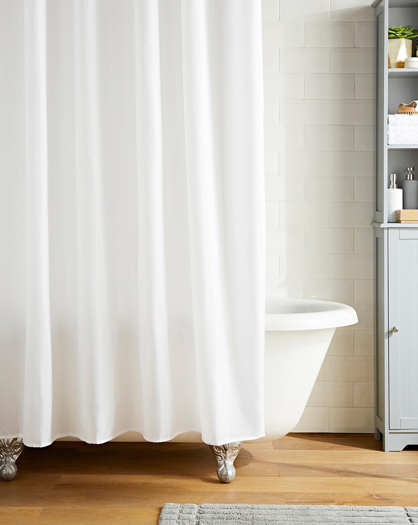 Plain White Shower Curtain Oxendales