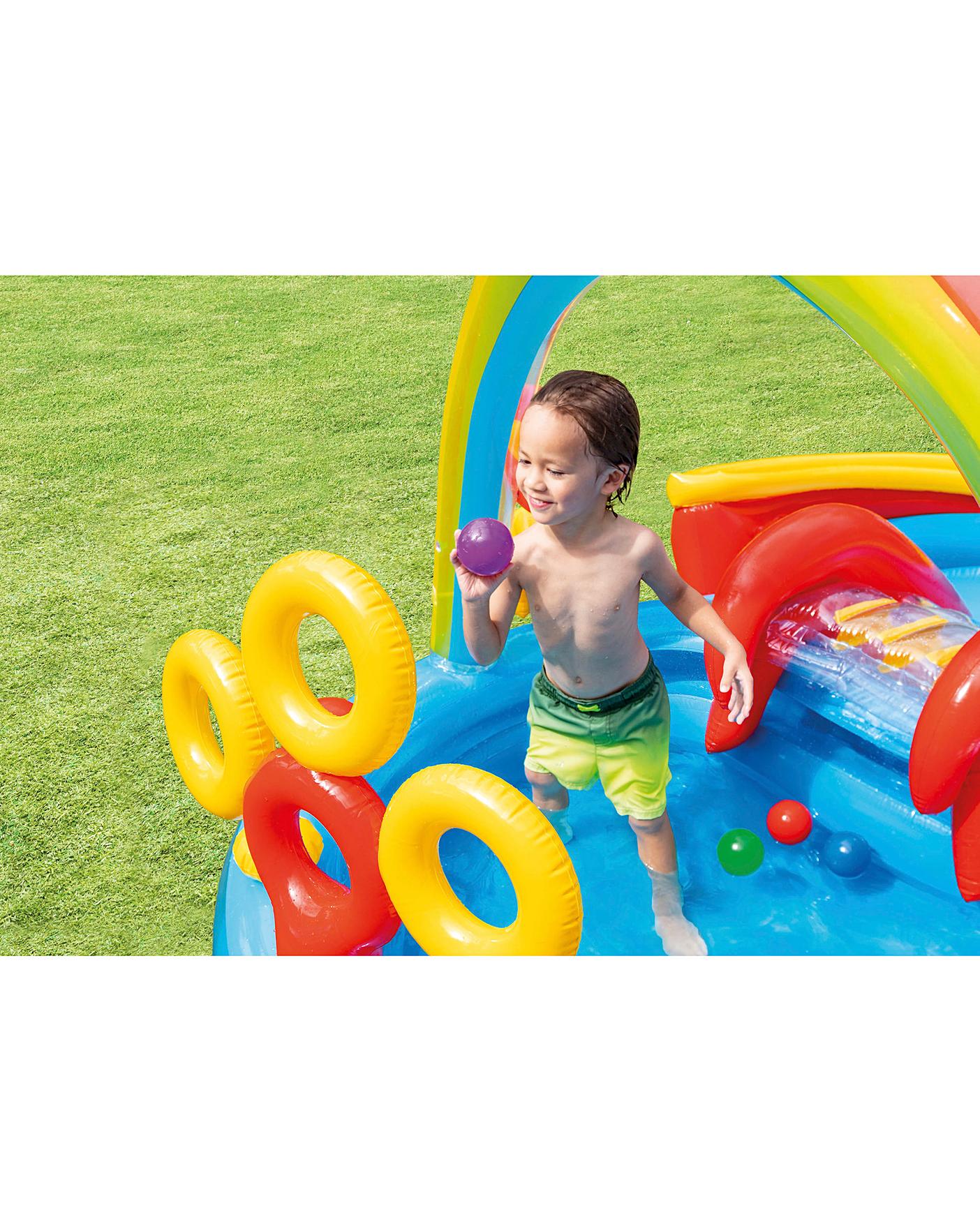 inflatable intex rainbow ring play center