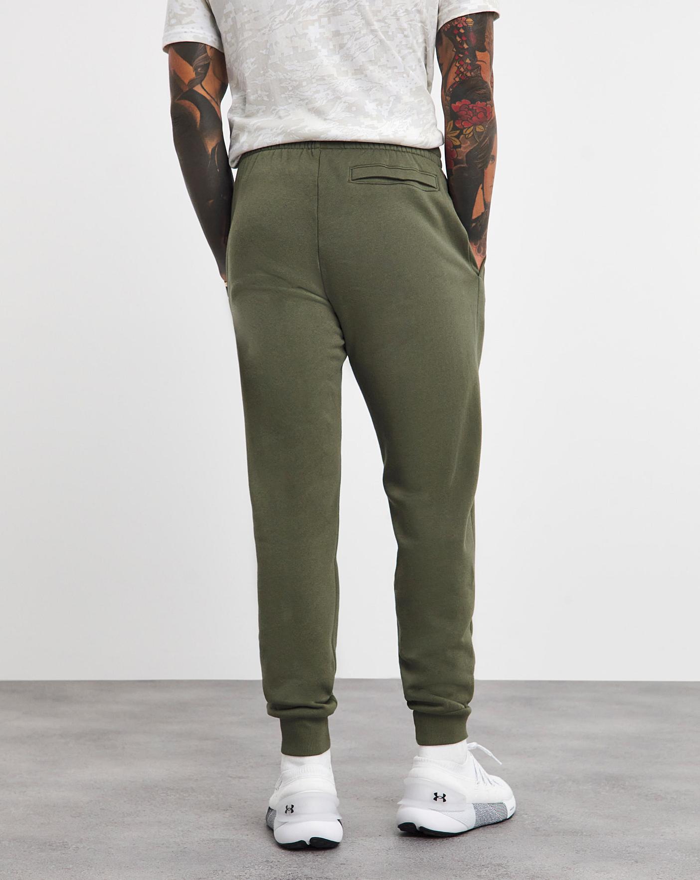 Under Armour Rival fleece cargo joggers in khaki