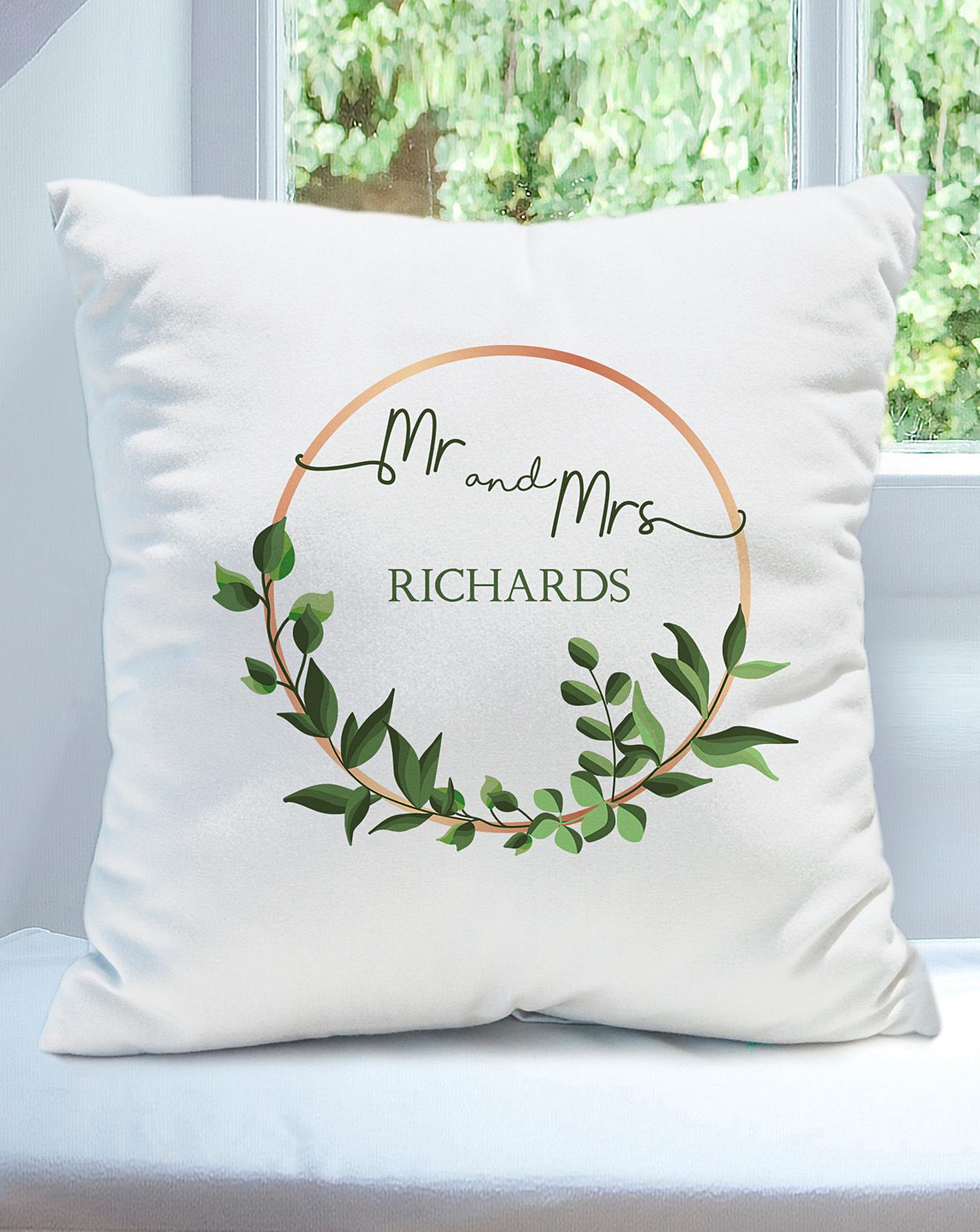 mr and mrs cushion covers