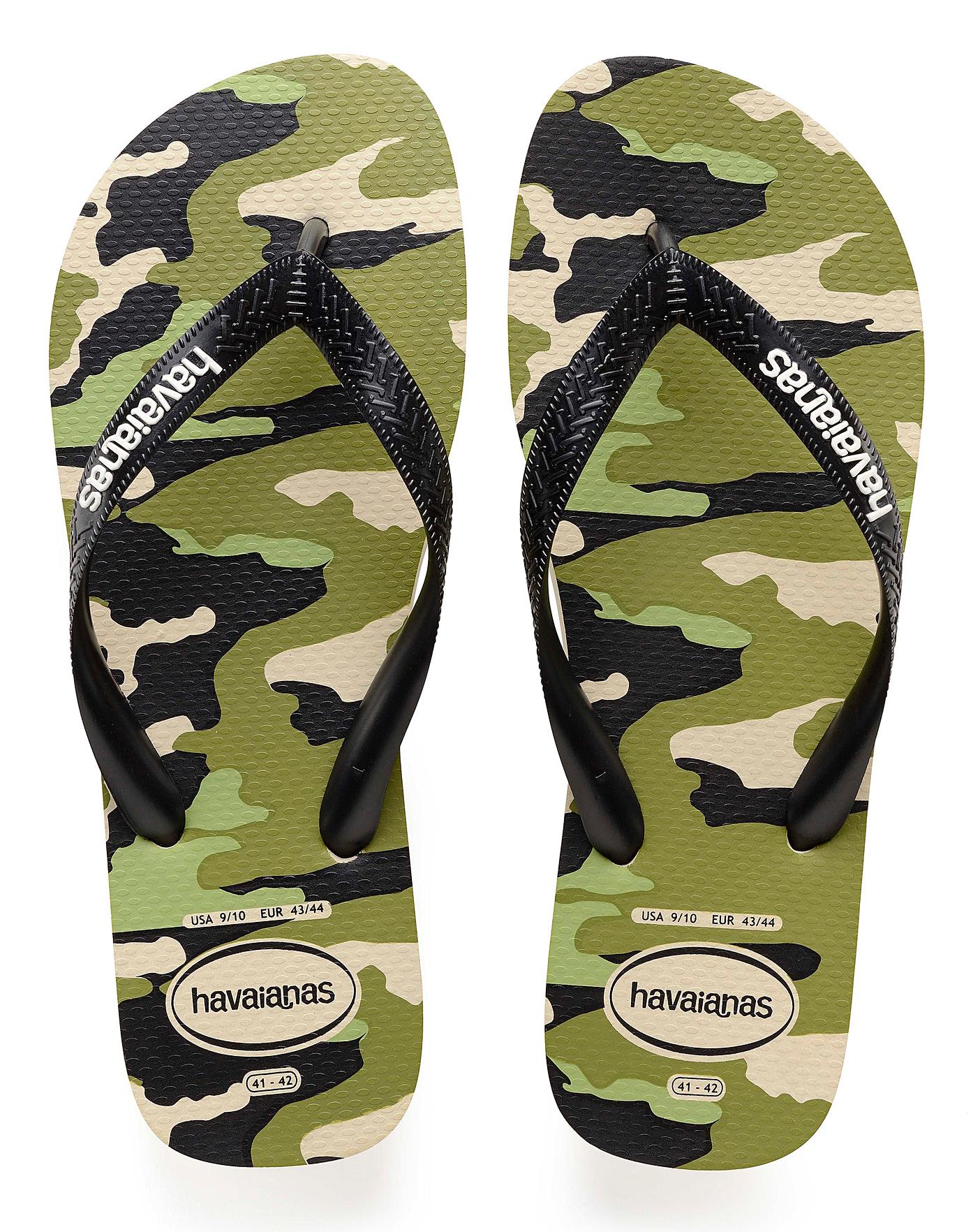 camouflage flip flops