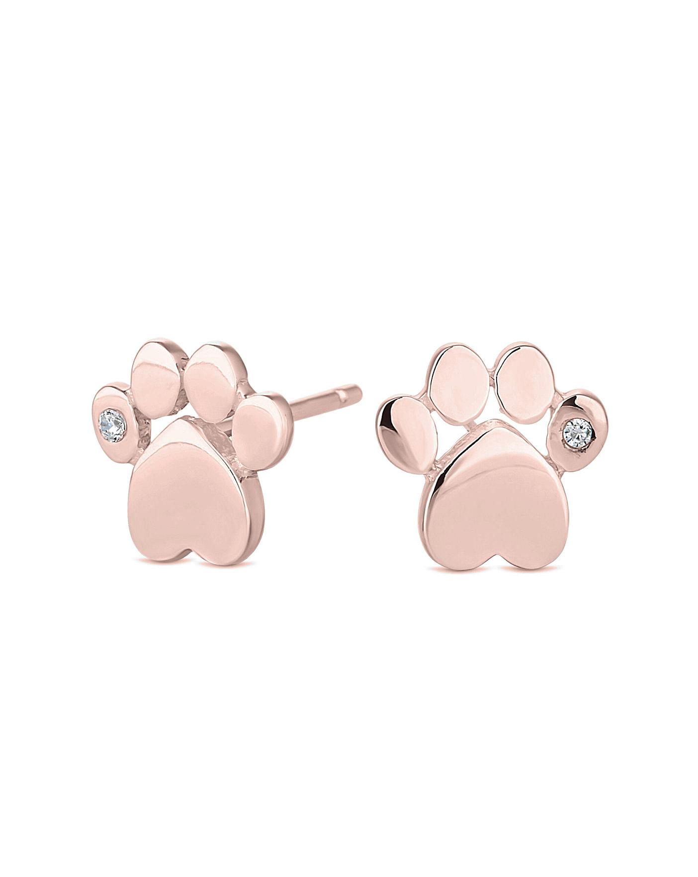 Paw earrings deals rose gold