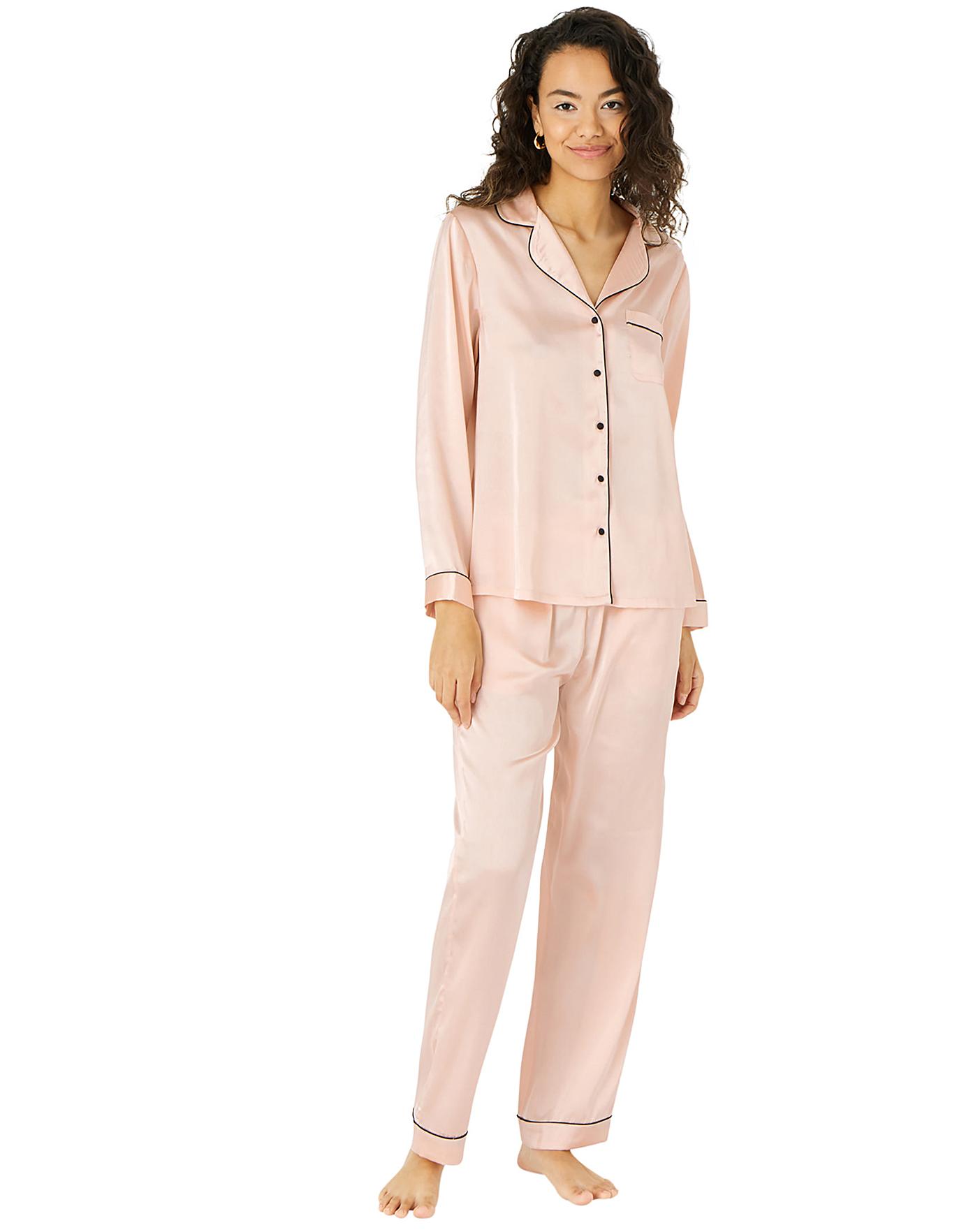 Accessorize Satin Full Length Pyjama Set | Simply Be