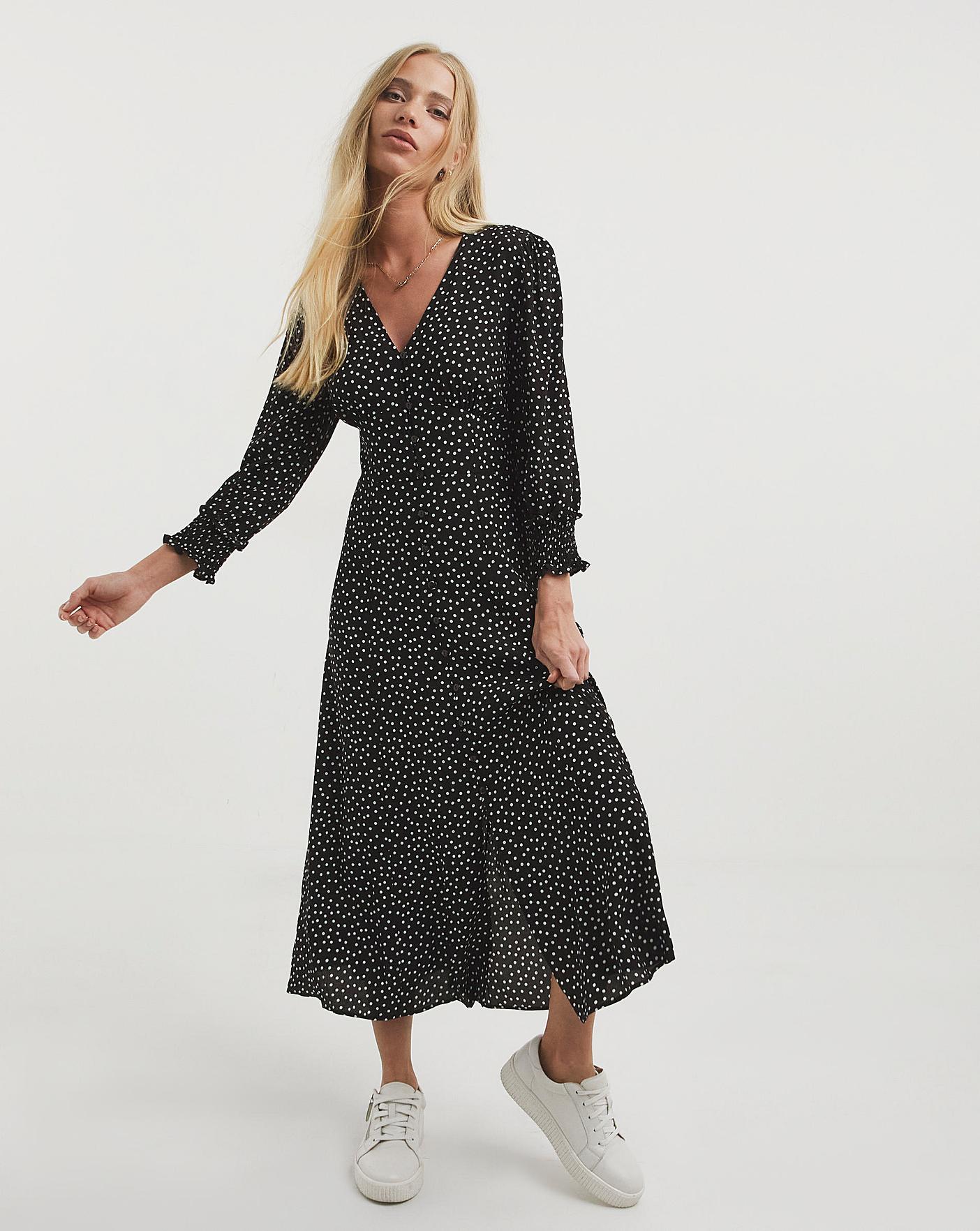 Whistles polka clearance dot wrap dress