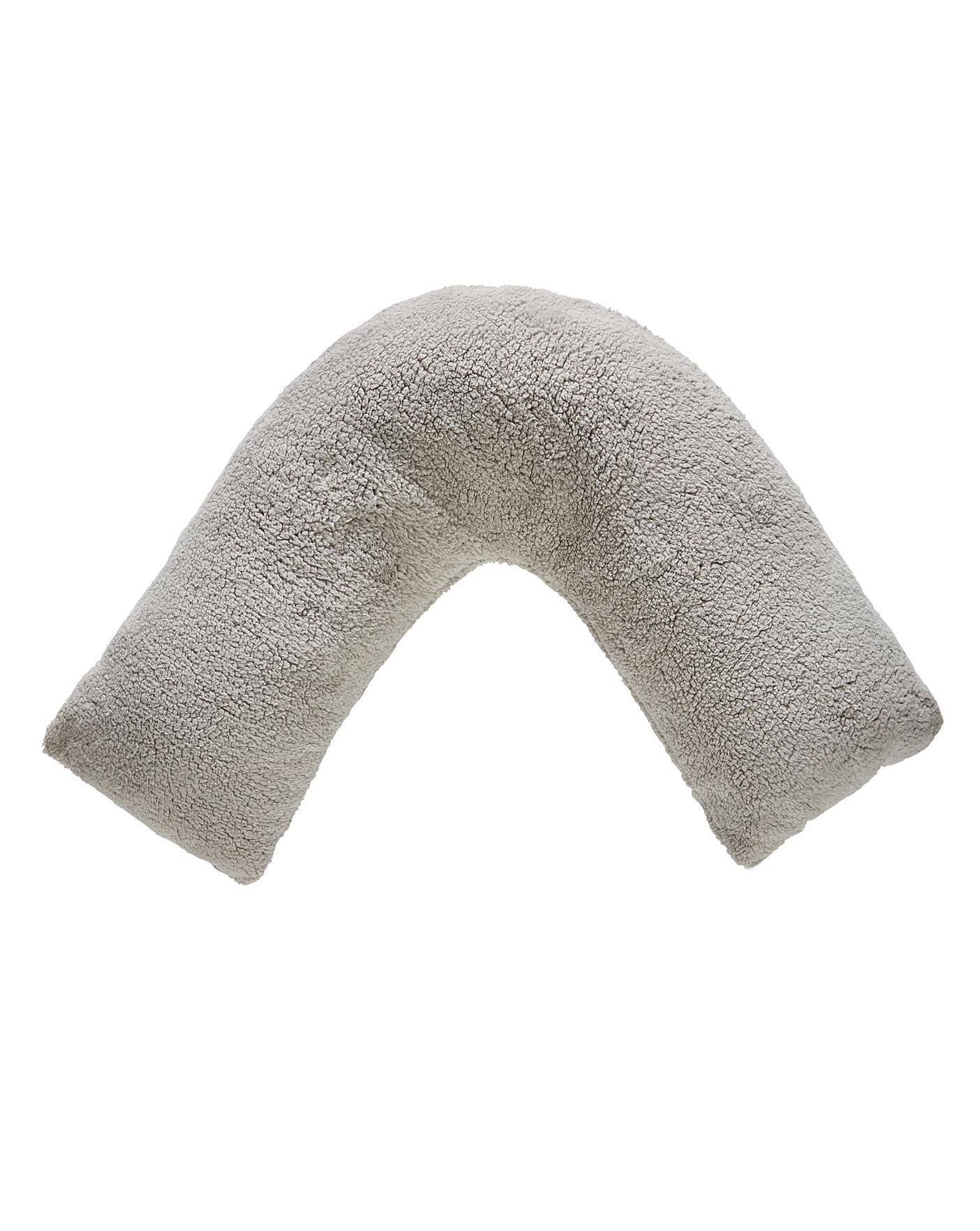 fleece v shaped pillow