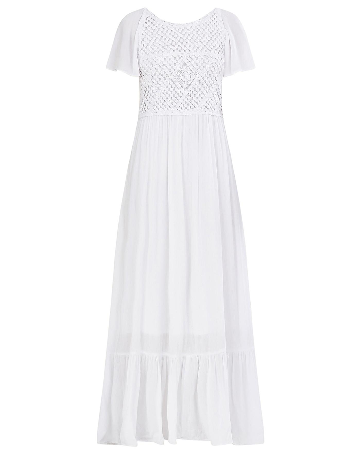 Monsoon Crochet Trim Dress | J D Williams