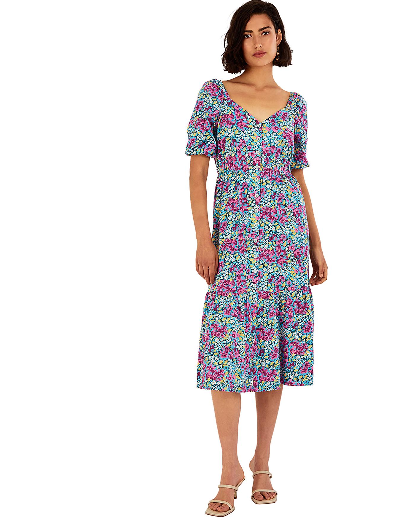 Monsoon Lottie Floral Jersey Midi Dress Ambrose Wilson