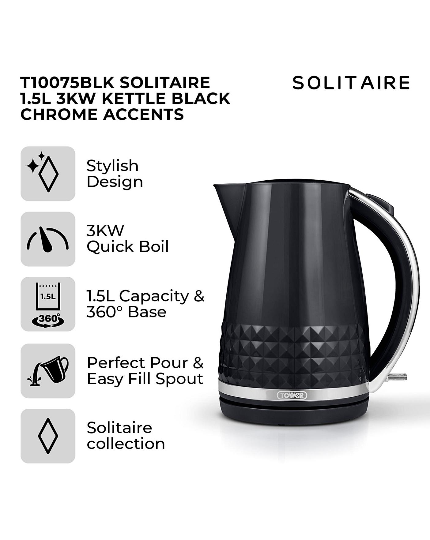 Black and best sale chrome kettle