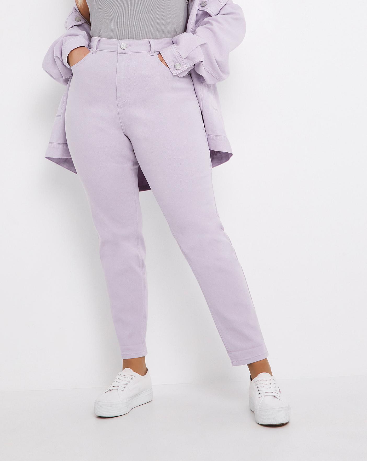 Light purple 2024 mom jeans