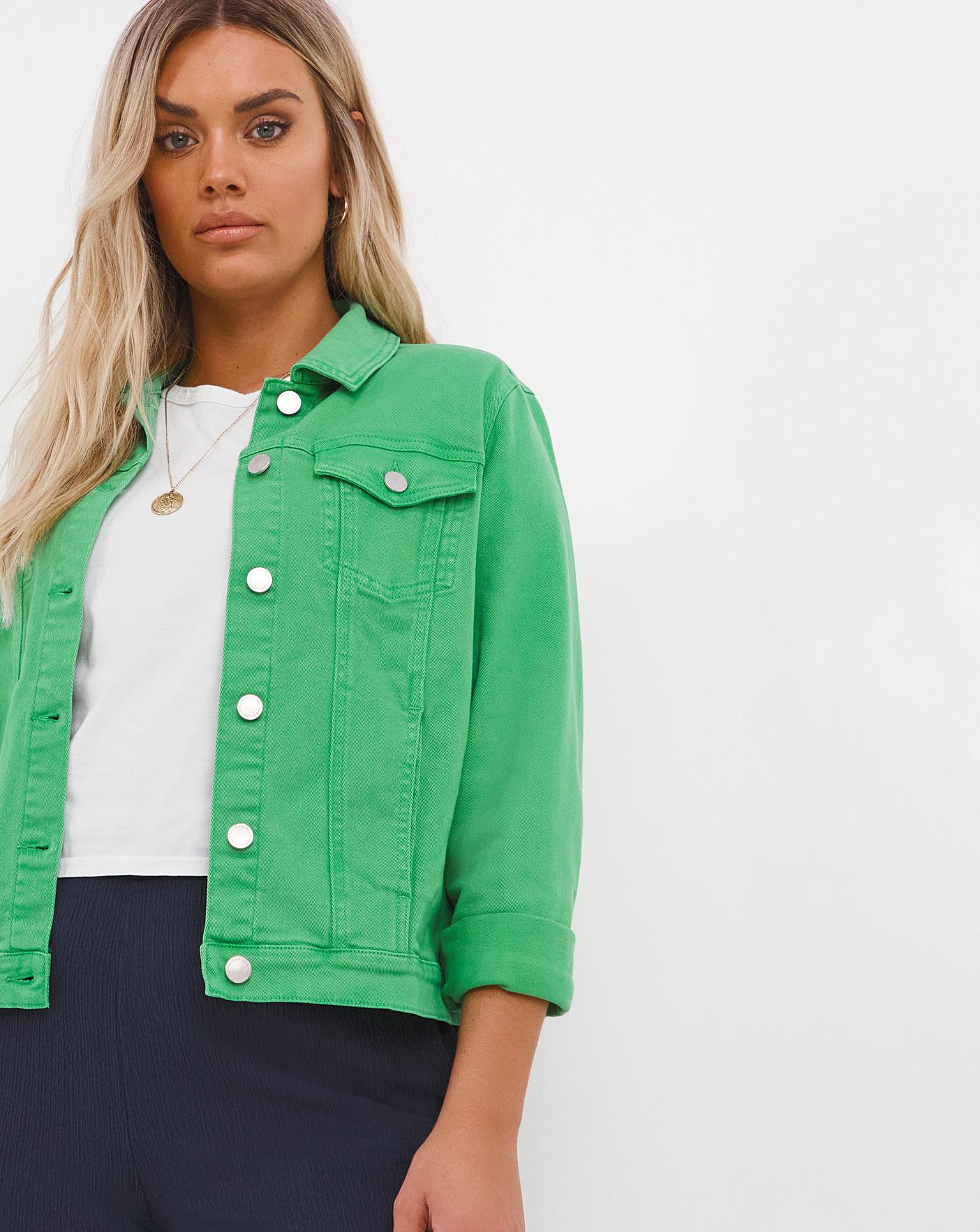 green denim jacket