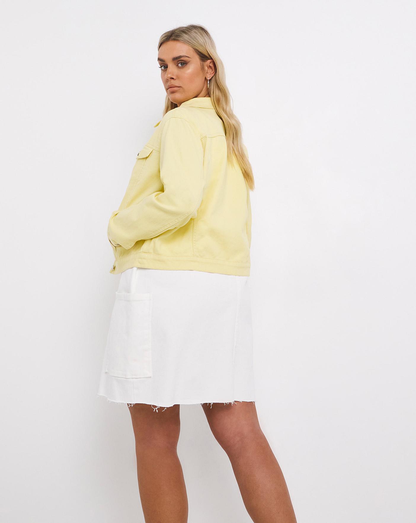 Yellow denim jacket on sale topshop