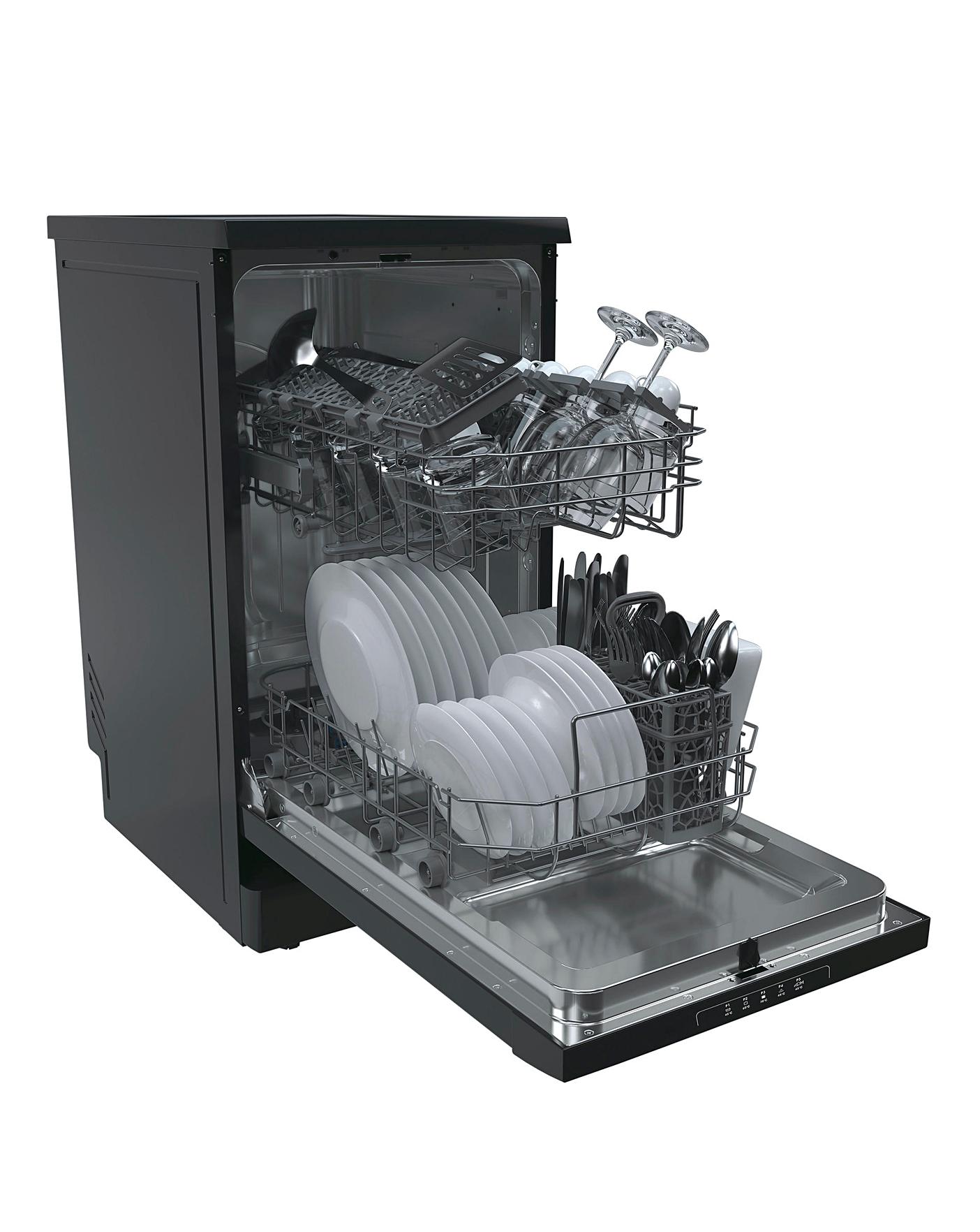 Candy slimline deals dishwasher black