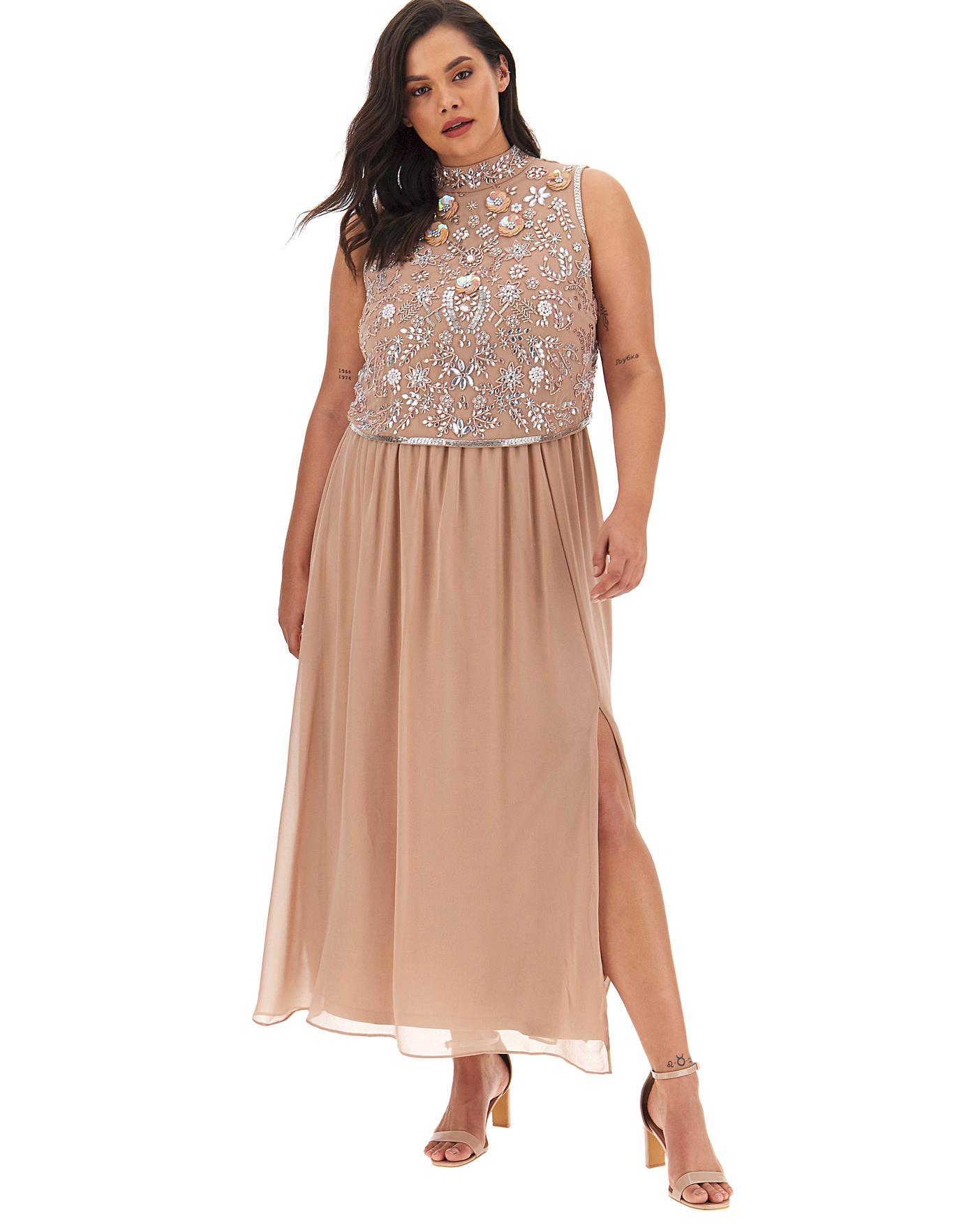 joanna hope beaded bodice maxi dress
