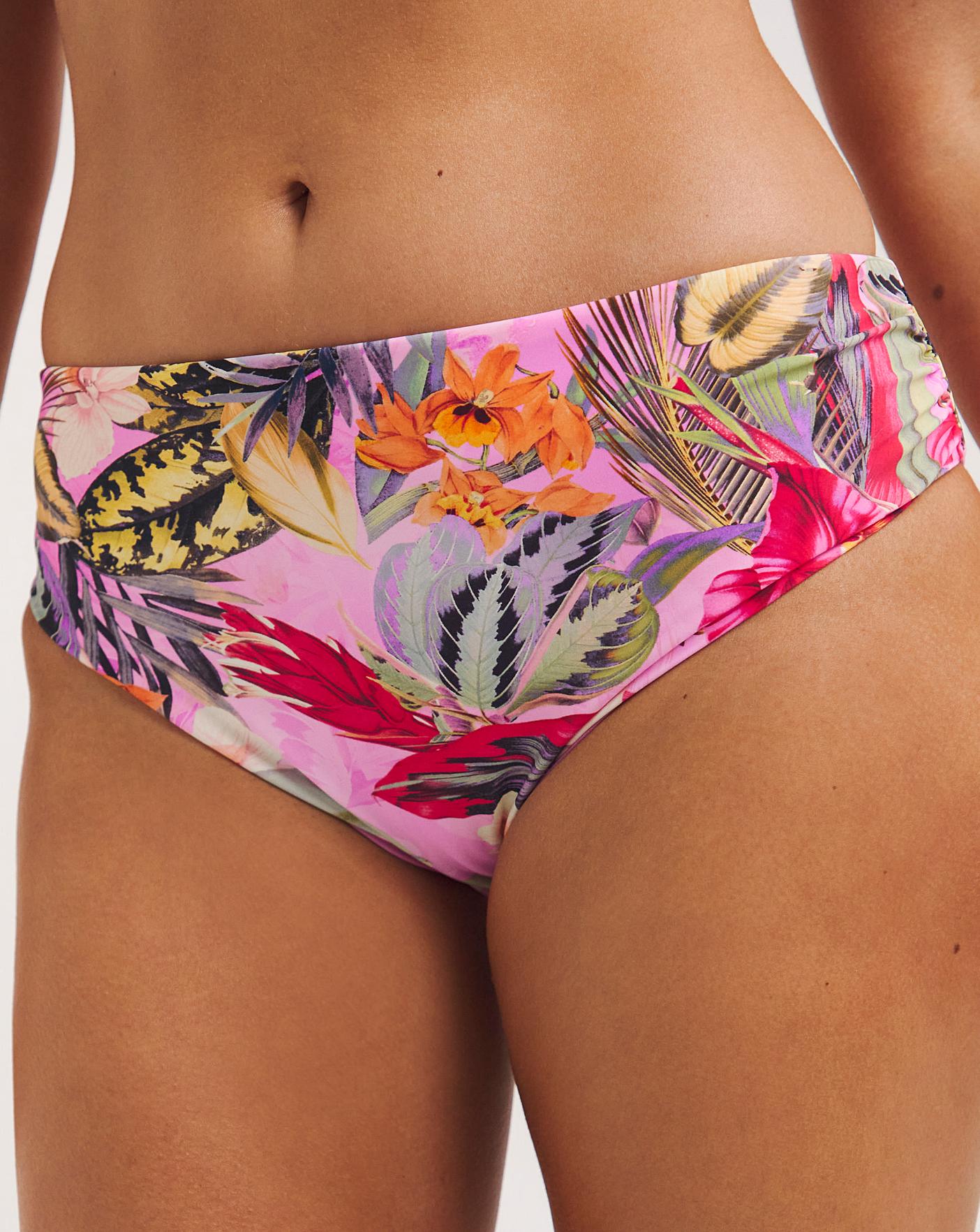 Buy Figleaves Pink Floral Print Fiji High Waist Bikini Bottoms from Next  Canada