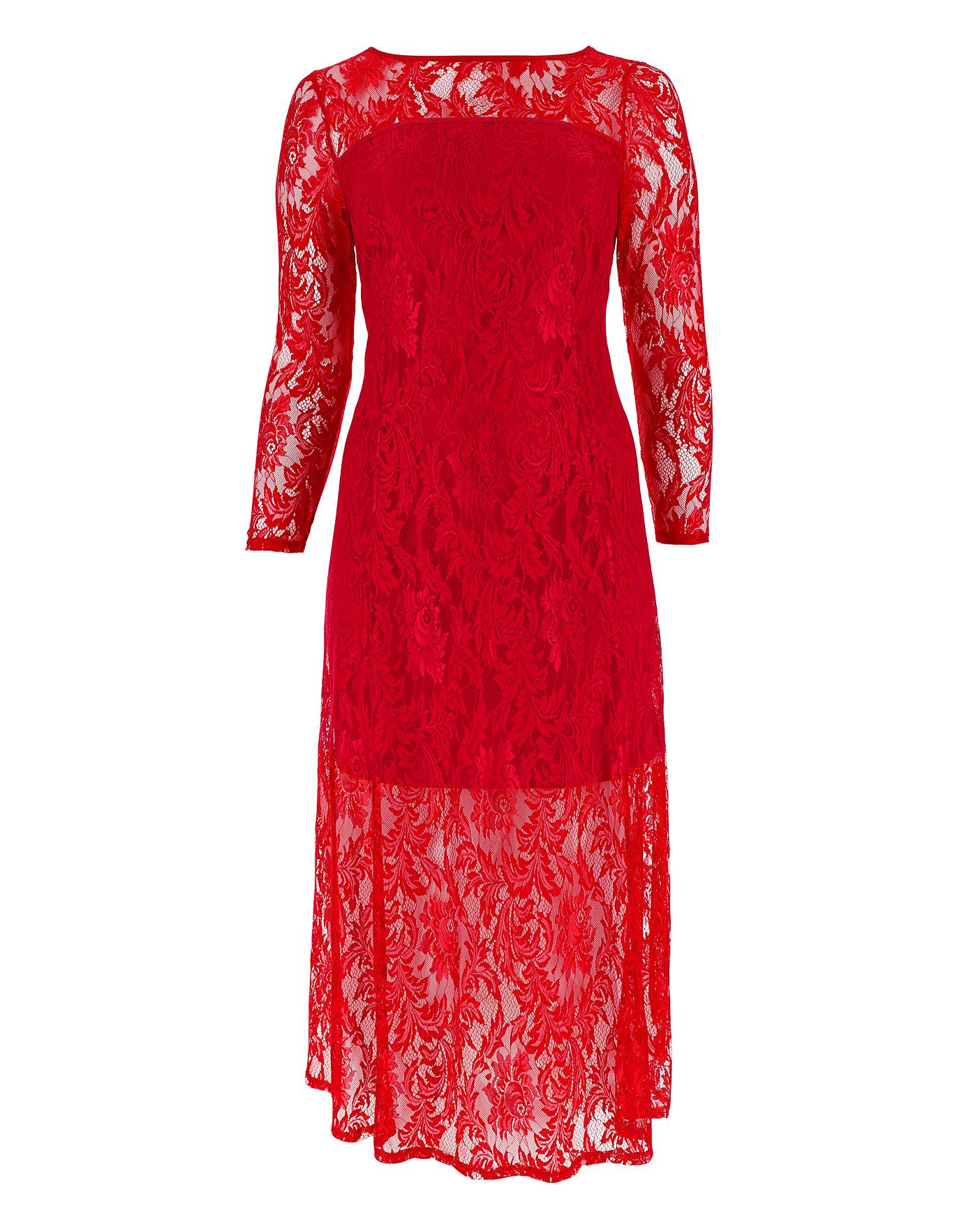 joanna hope red lace dress