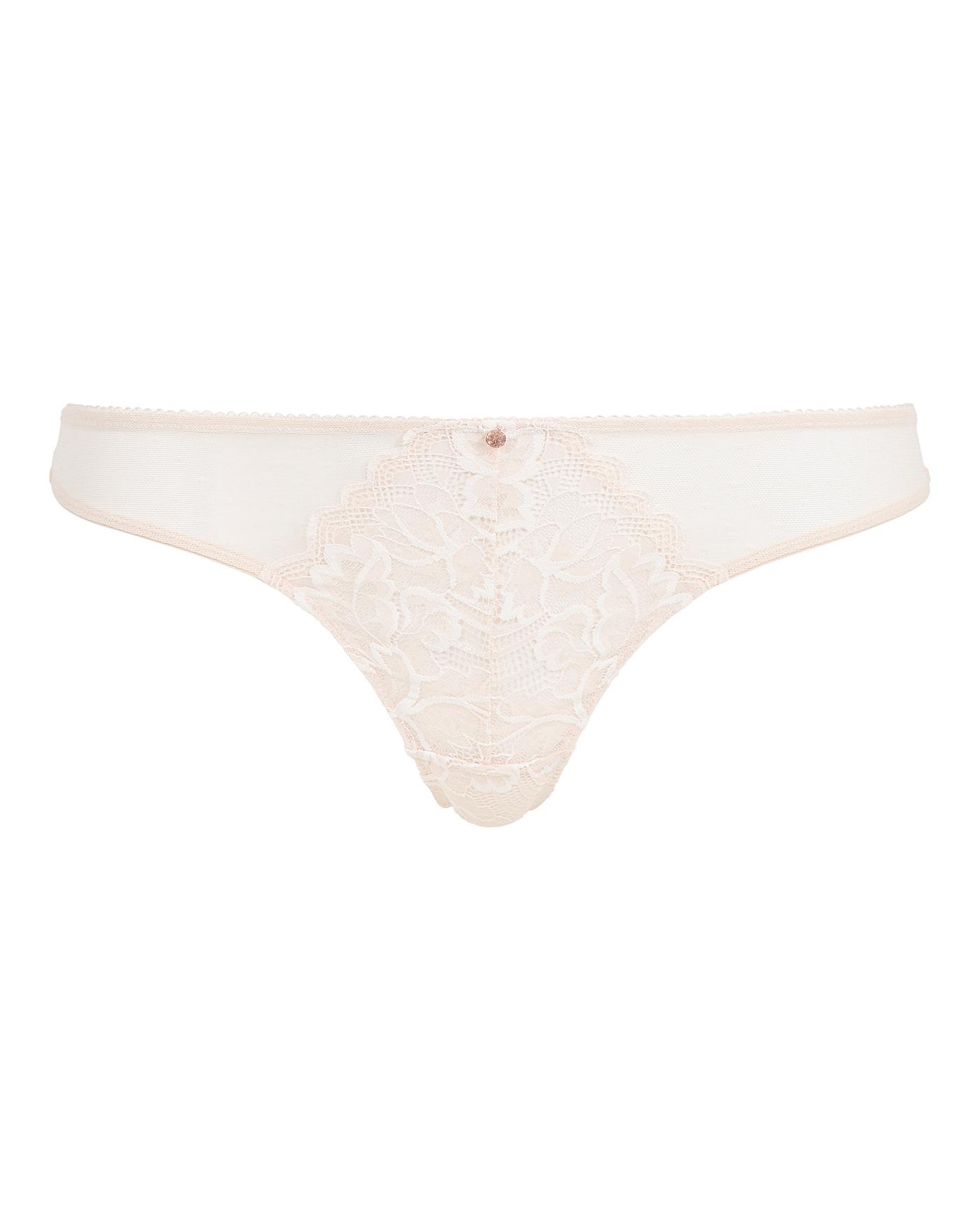 Figleaves Pulse Eyelash Lace Thong In Lime-Green for ผู้หญิง