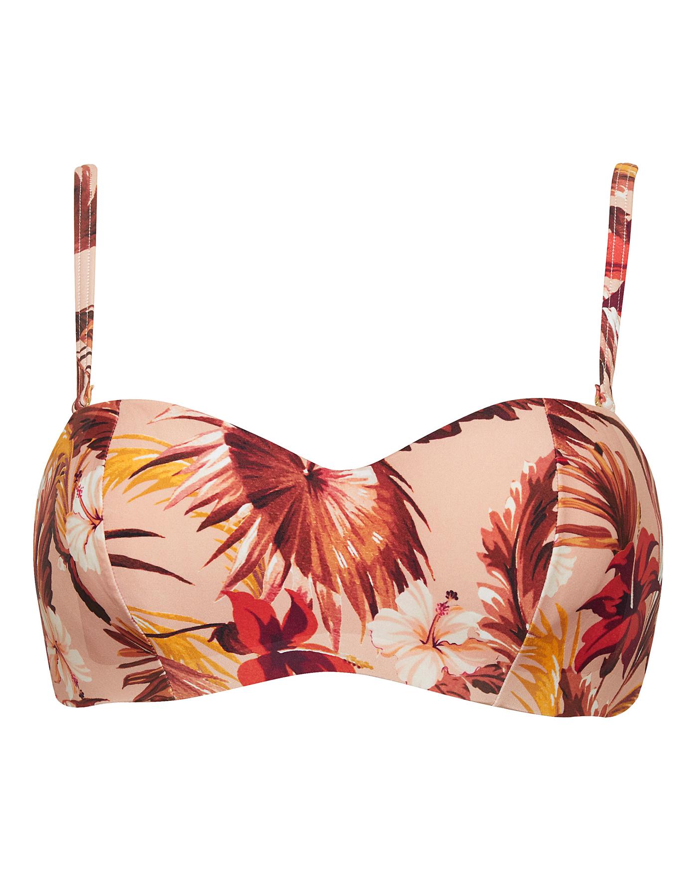 Cocoa Beach Bandeau Bikini Top | Simply Be