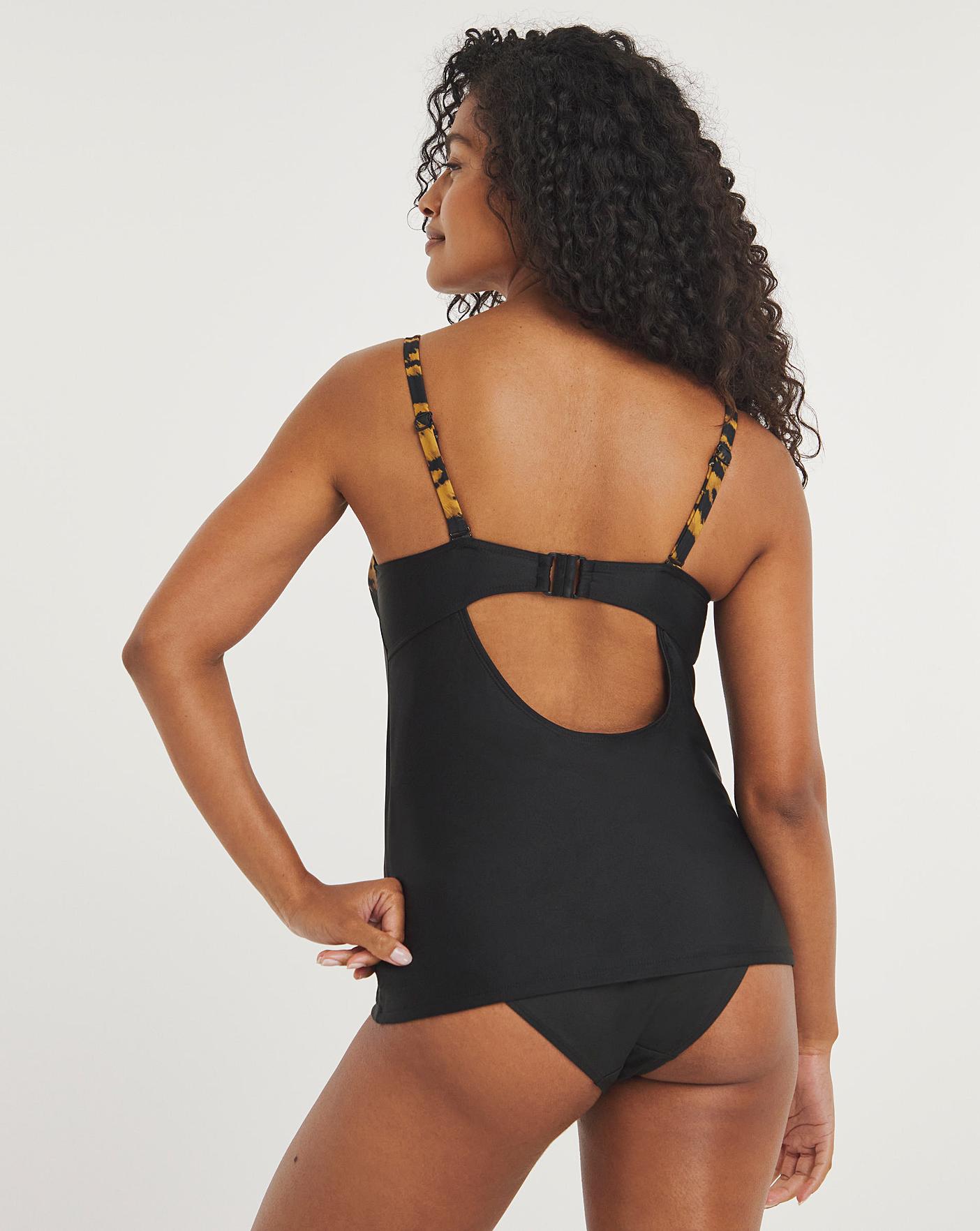 Mix And Match Underwired Padded Plunge Tankini Top