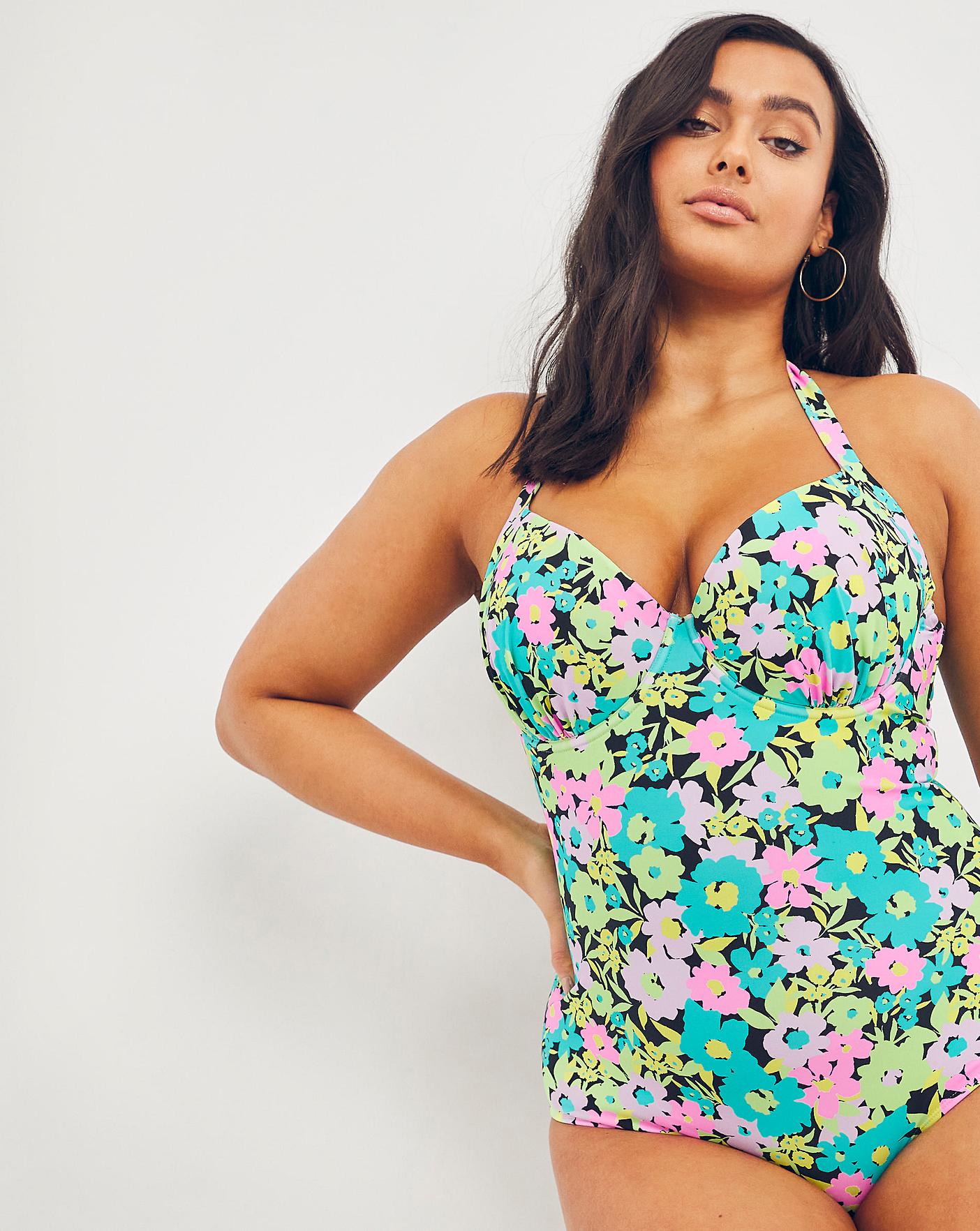 torrid yellow floral swimsuit