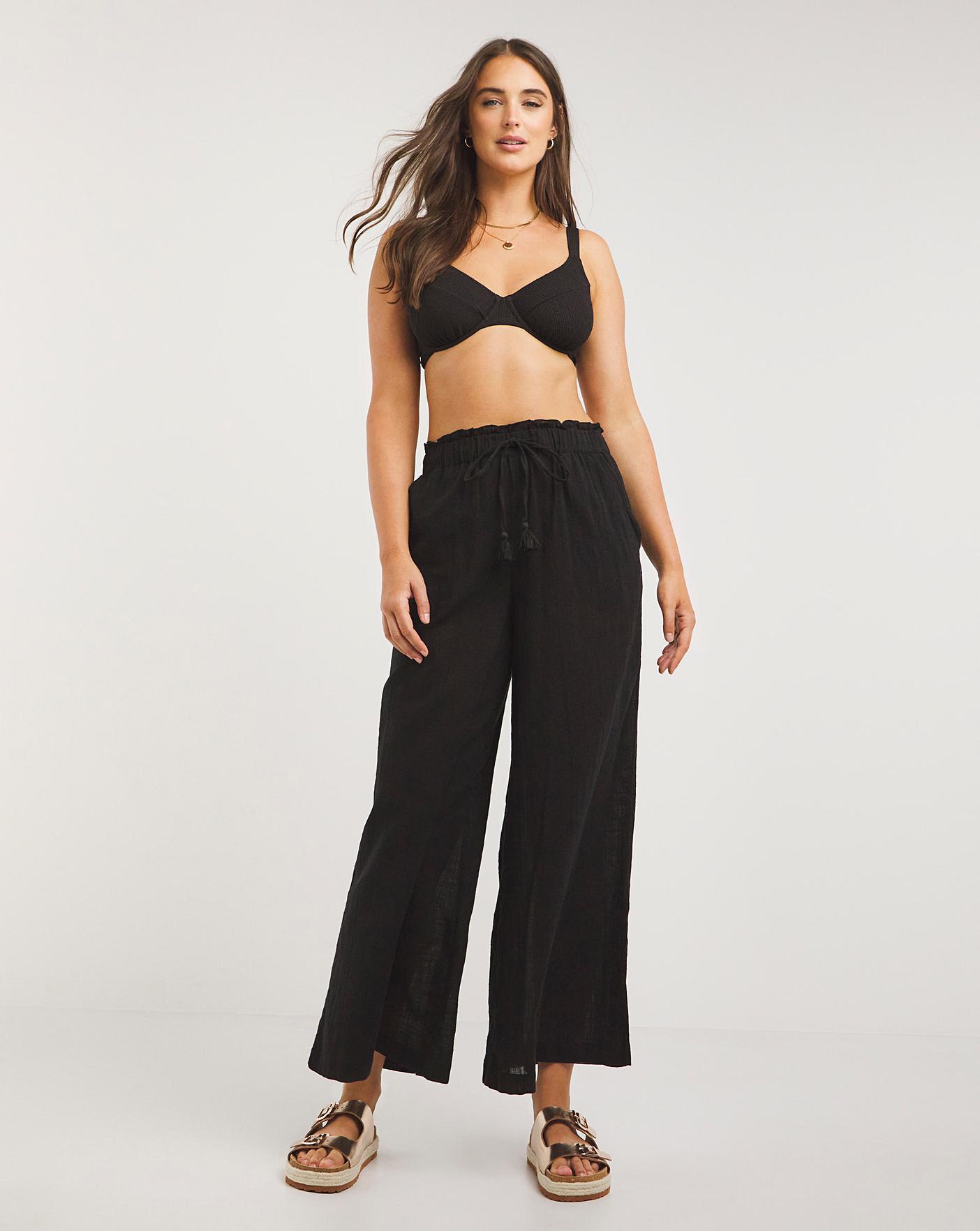 Bohemian Vintage Cotton Linen Beach Flare Trousers Wide Leg, High Waist,  Solid Color, Loose Fit For Women 211105 From Lu006, $15.51 | DHgate.Com