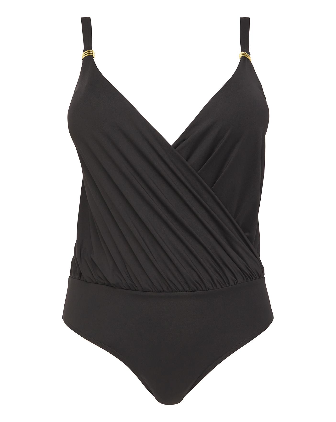 MAGISCULPT Twist Front Blouson Swimsuit | J D Williams