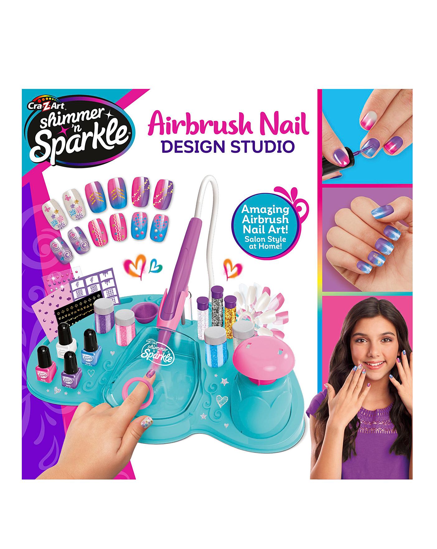 Shimmer 'N' Sparkle Airbrush Nail Studio | J D Williams