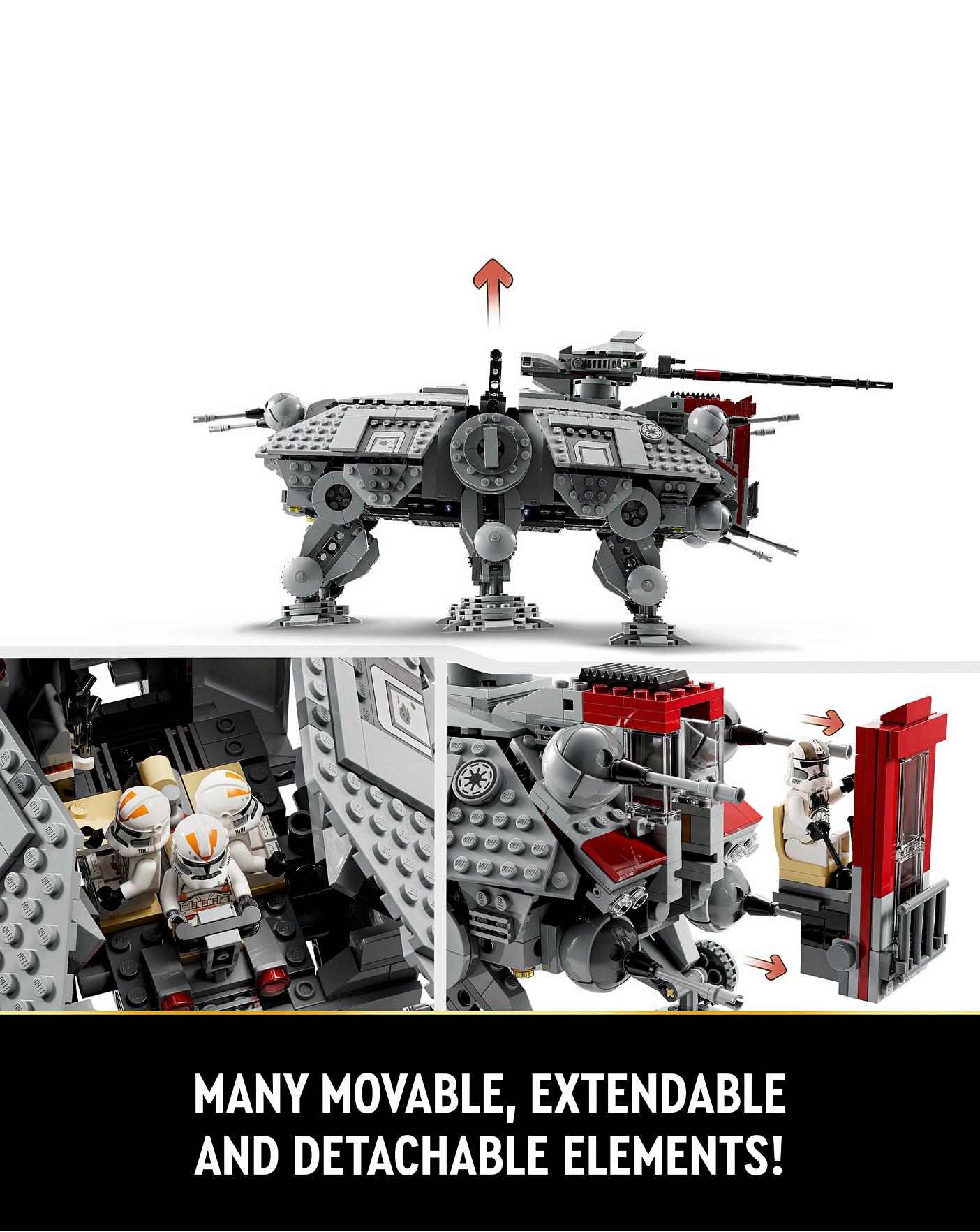 Star Wars AT-TE Walker 75337 Building Toy Set fashion (1,082 Pieces)