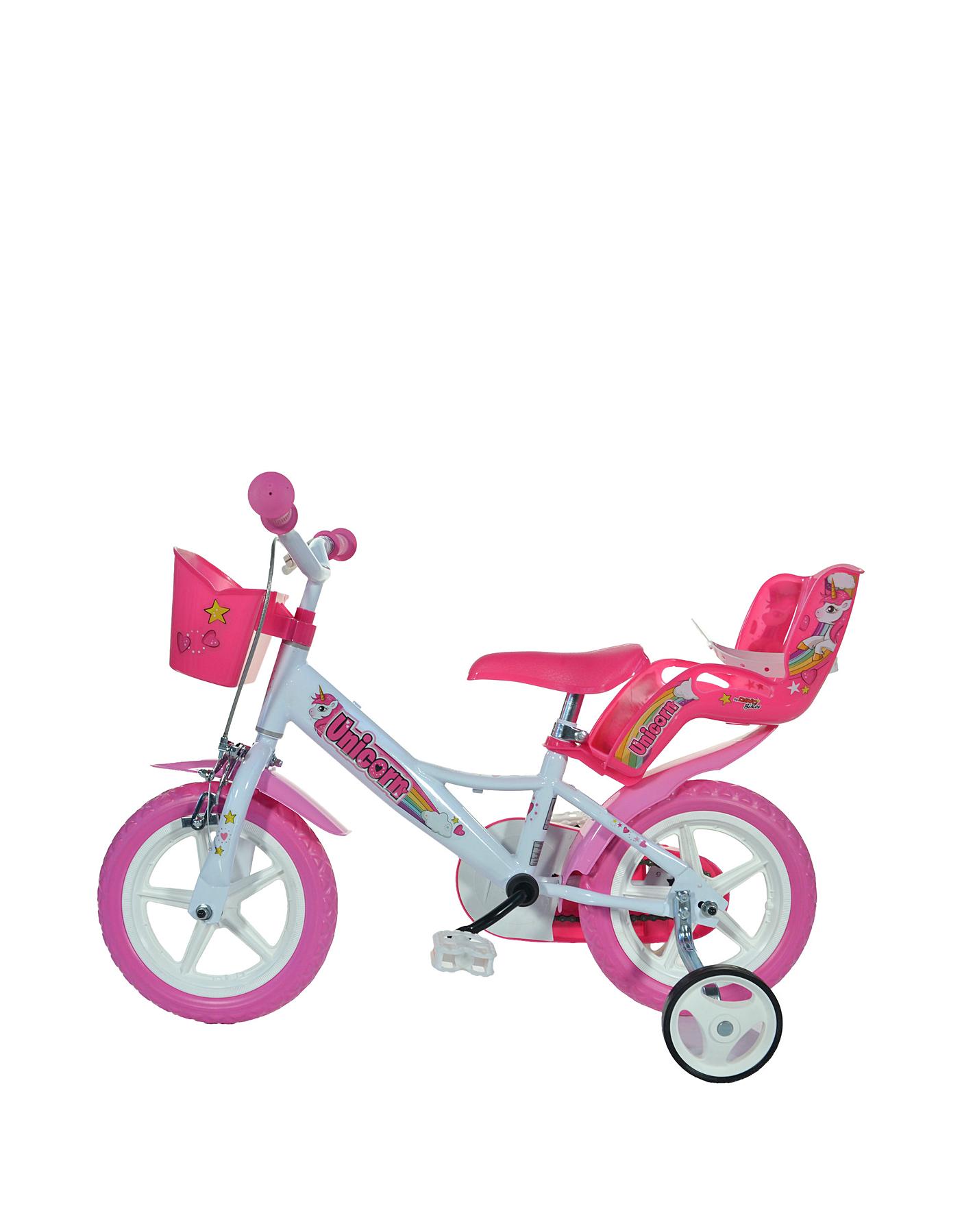 Unicorn bike on sale with training wheels