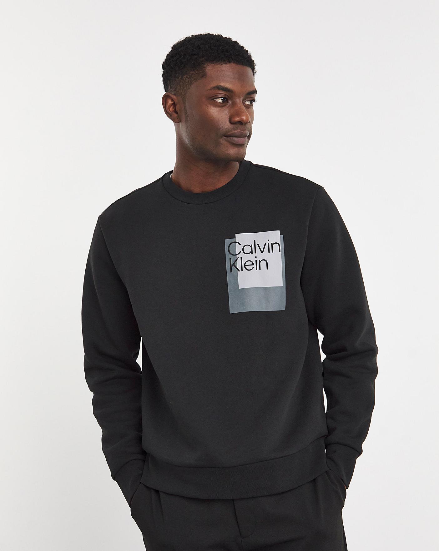 Calvin klein box logo sweatshirt sale