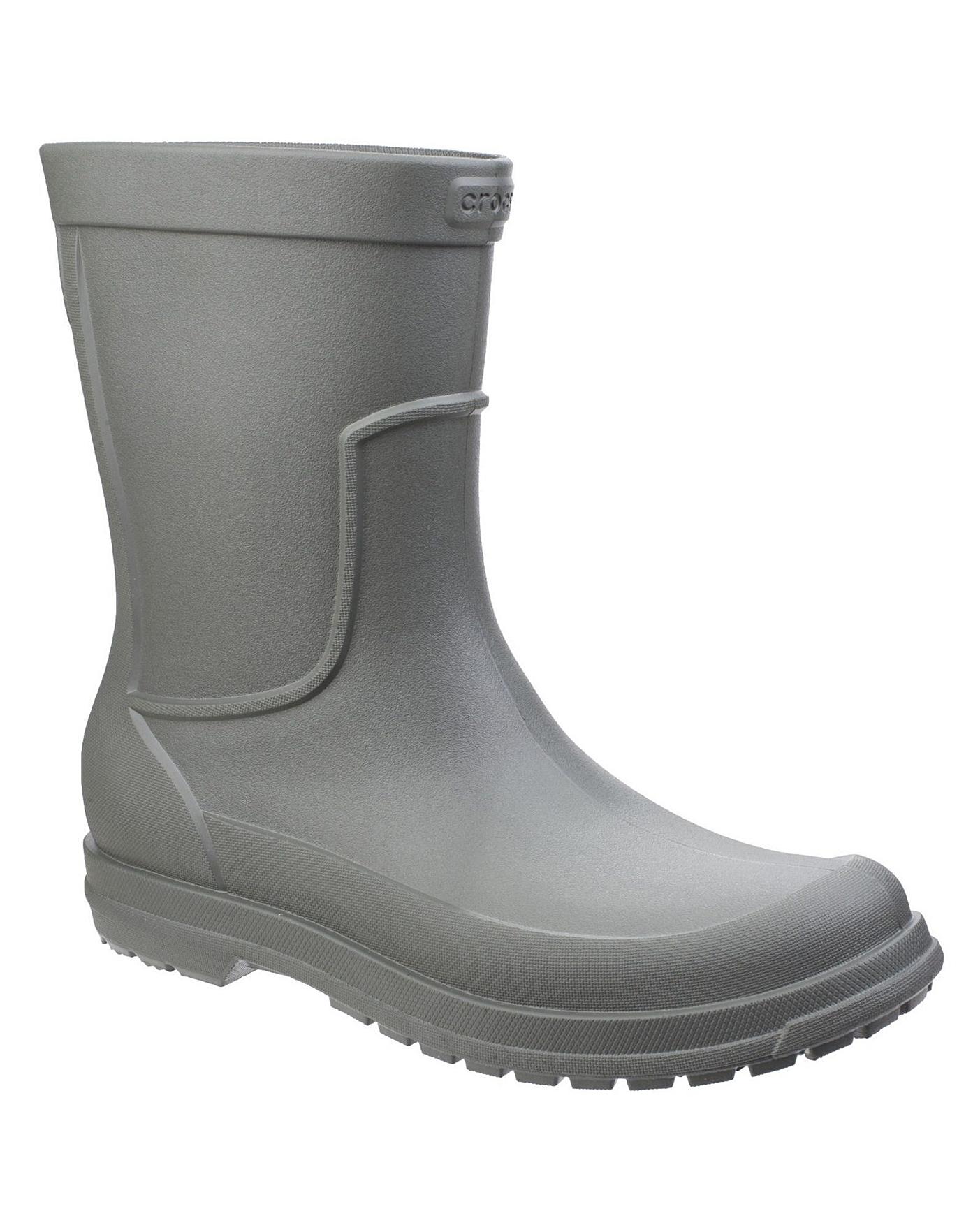 crocs men's allcast waterproof rain boot