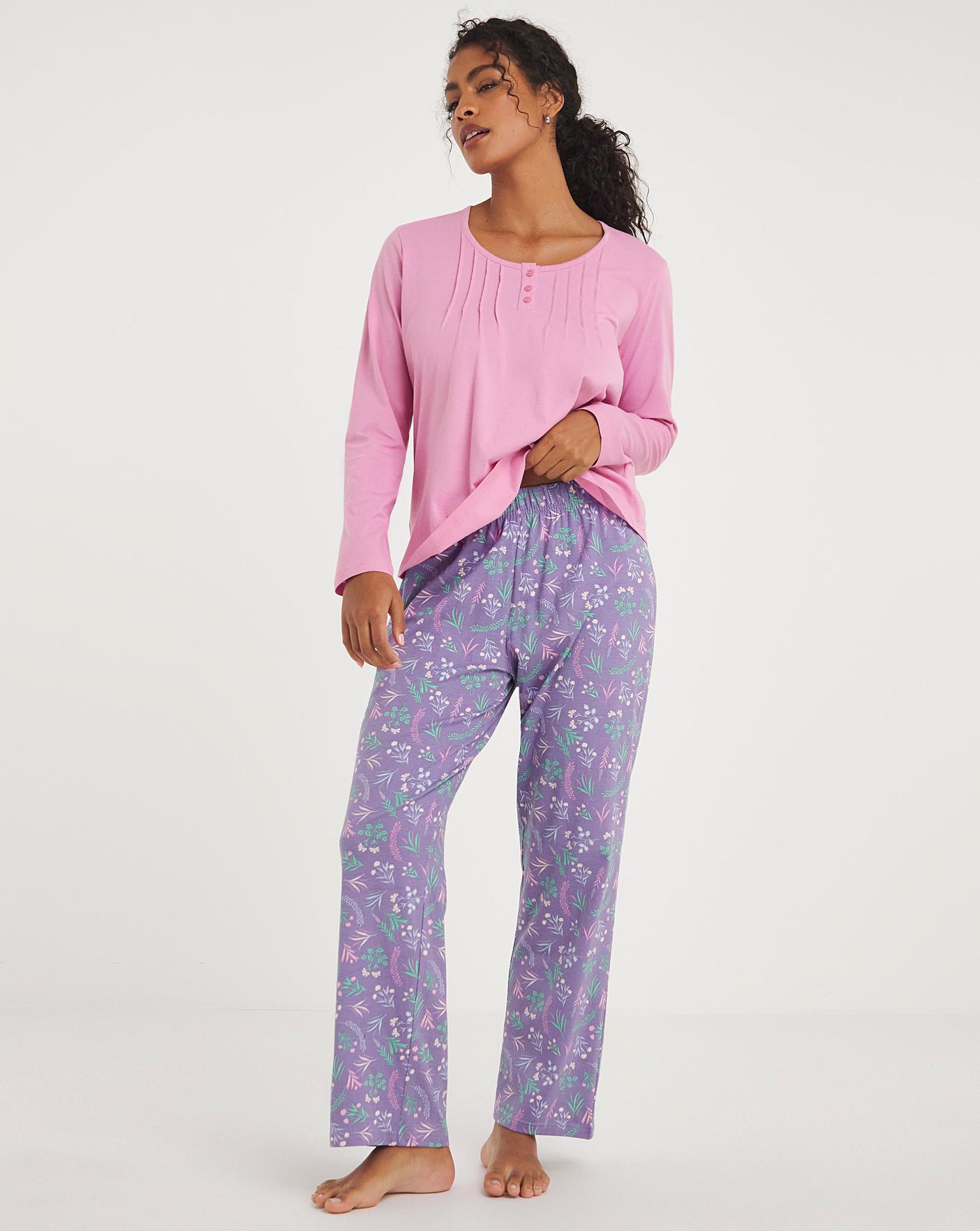 Pink 3 Button 3/4 Pull on Pants