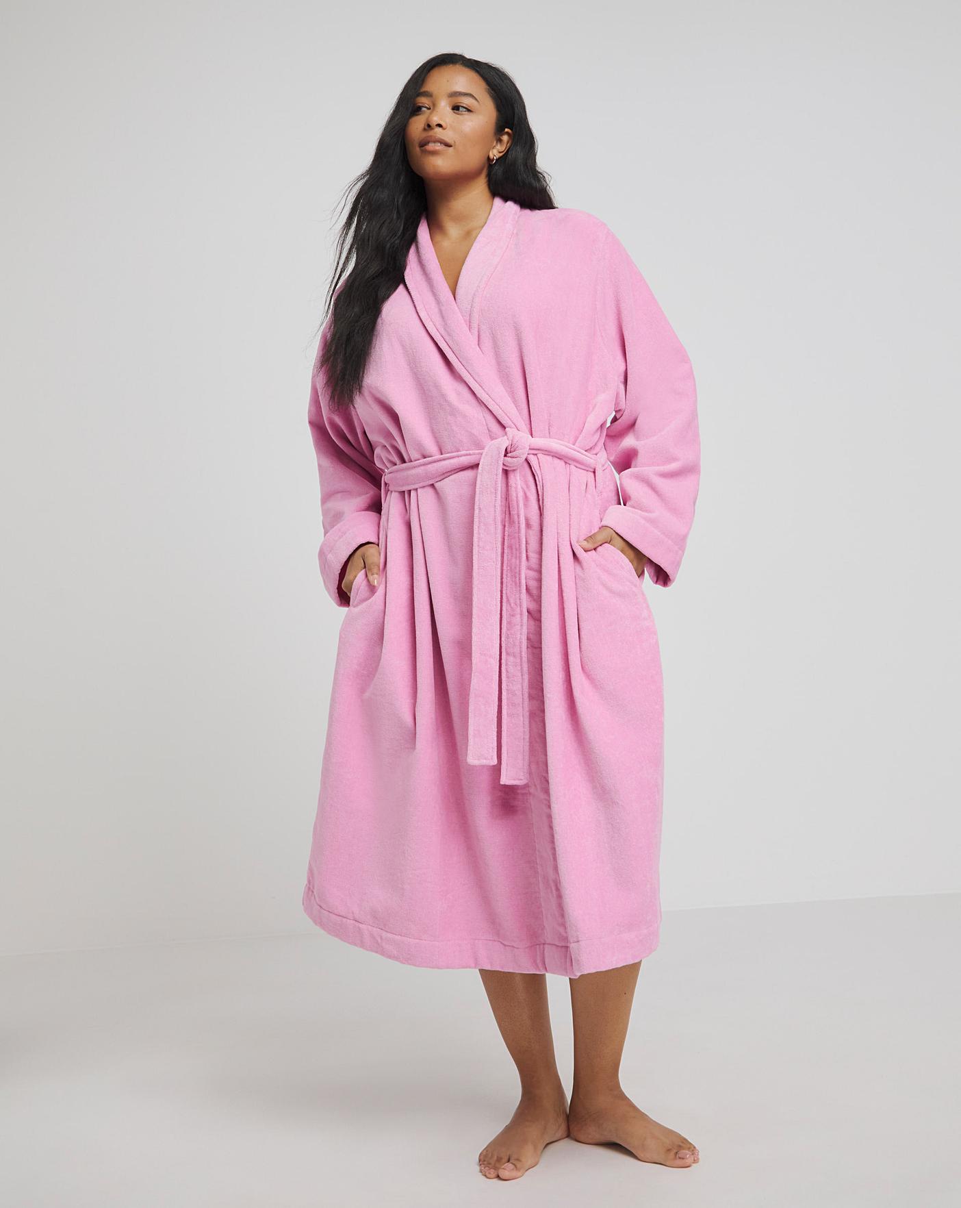 Plus size sale towelling dressing gown