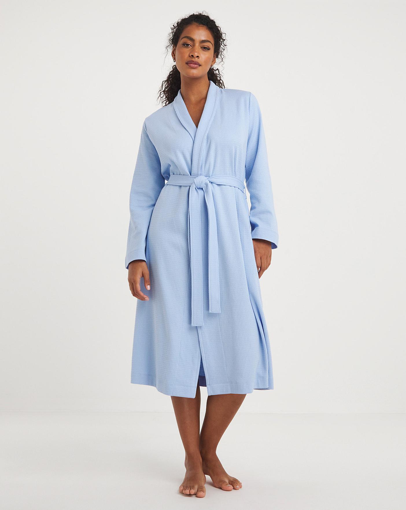 Women's Long Waffle Robe - Lightweight 100% Cotton - Walmart.com