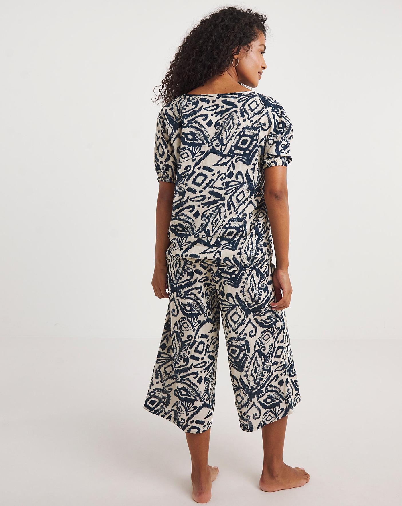 Wide Leg Cheesecloth Lounge Set Ambrose Wilson