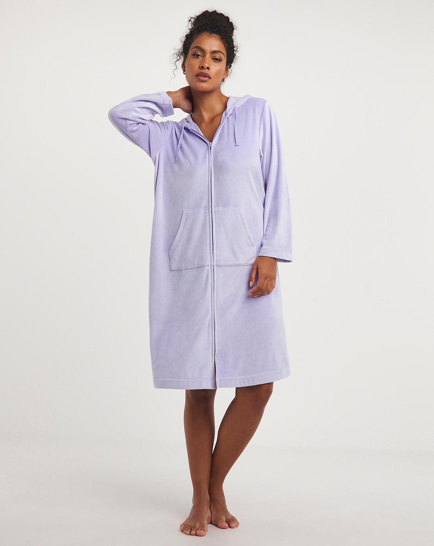 Slenderella Zip Up Waffle Fleece Dressing Gown (6 Colours) – Mill Outlets