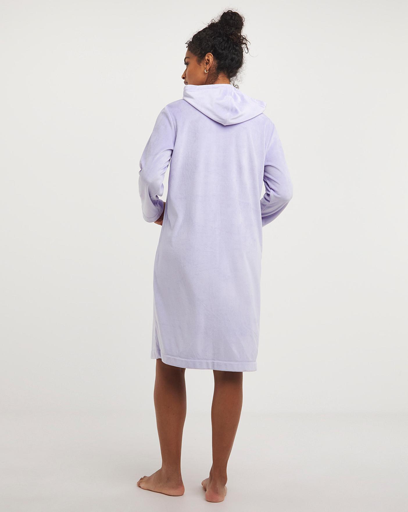 Pretty Secrets Hooded Zip Through Gown J D Williams