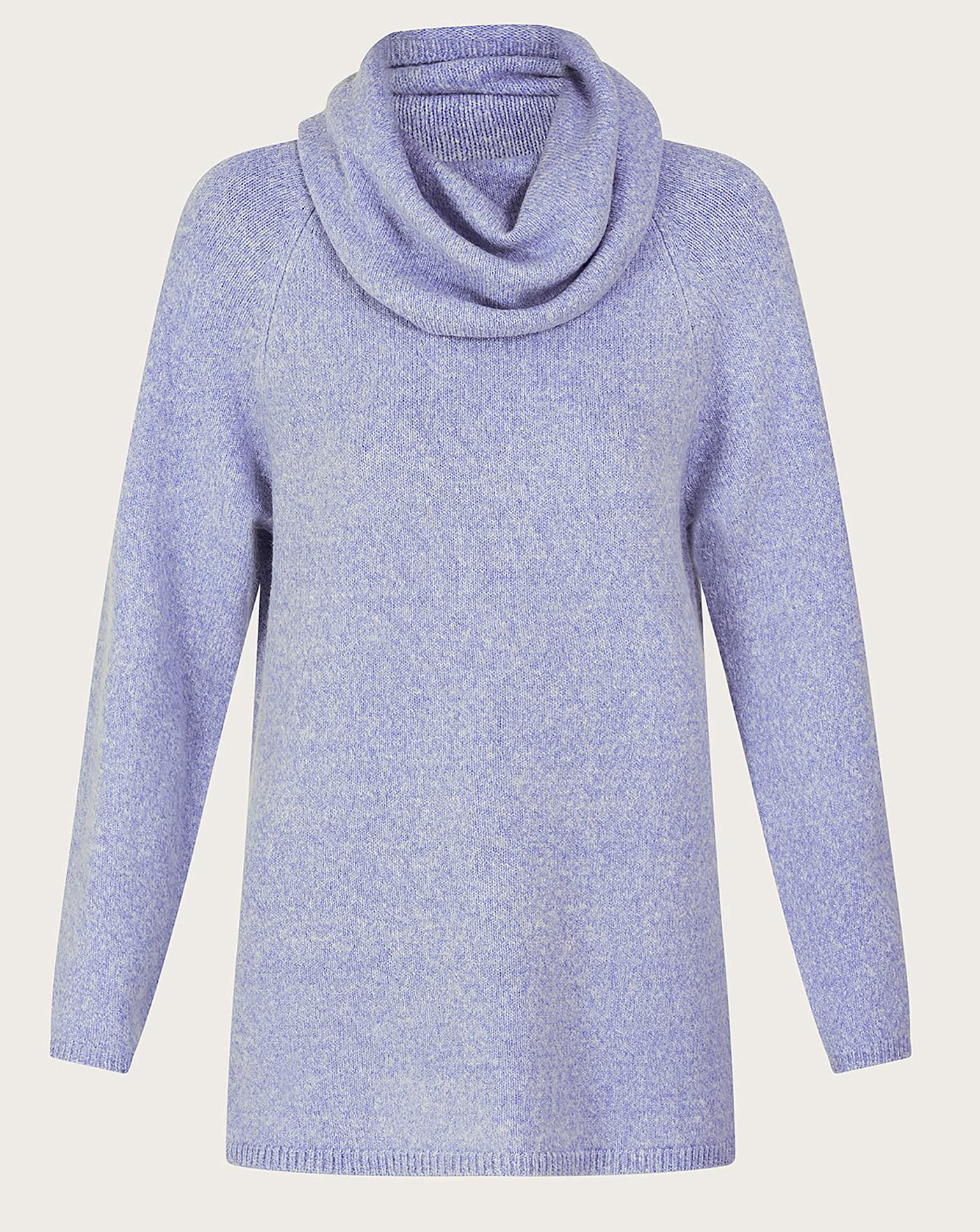 Lavender cowl hot sale neck sweater