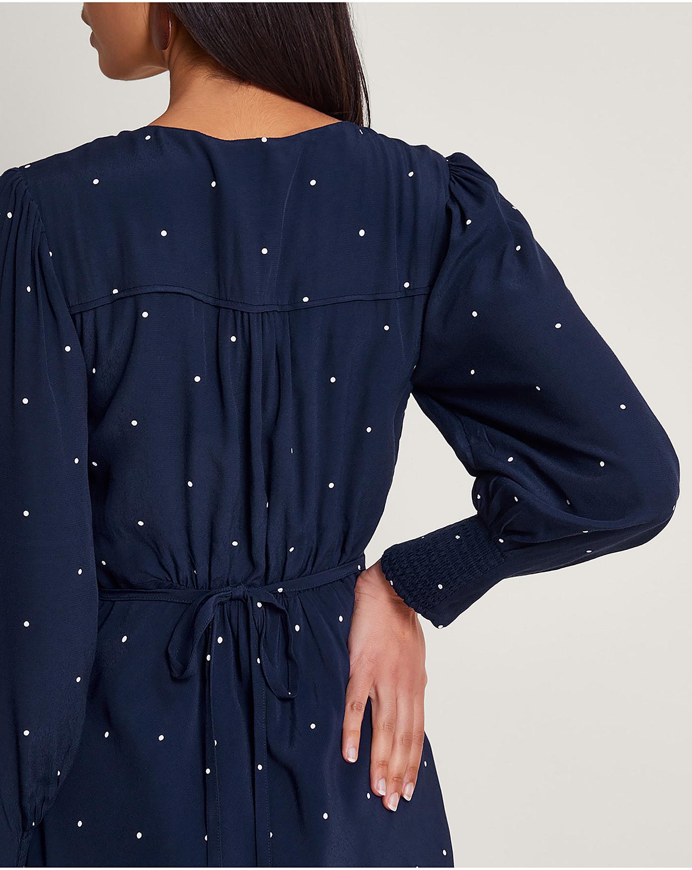 Monsoon Stella Spot Corsage Dress J D Williams