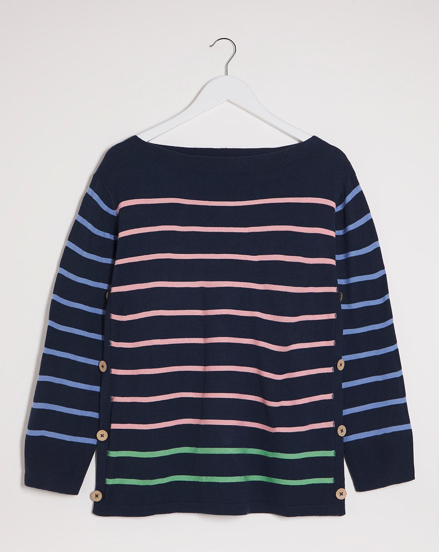 Julipa Stripe Button Supersoft Jumper J D Williams