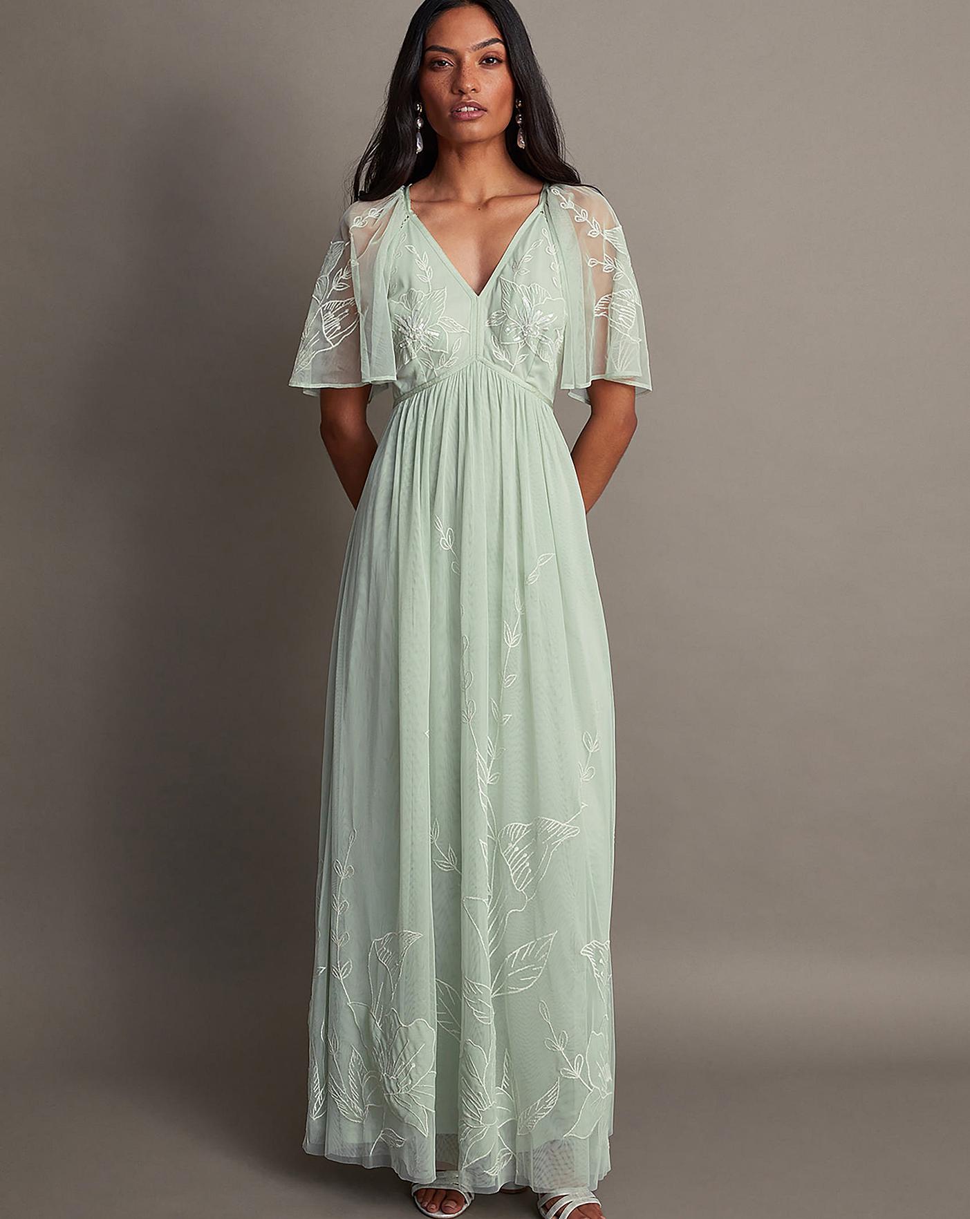 Lace embroidered 2024 maxi dress