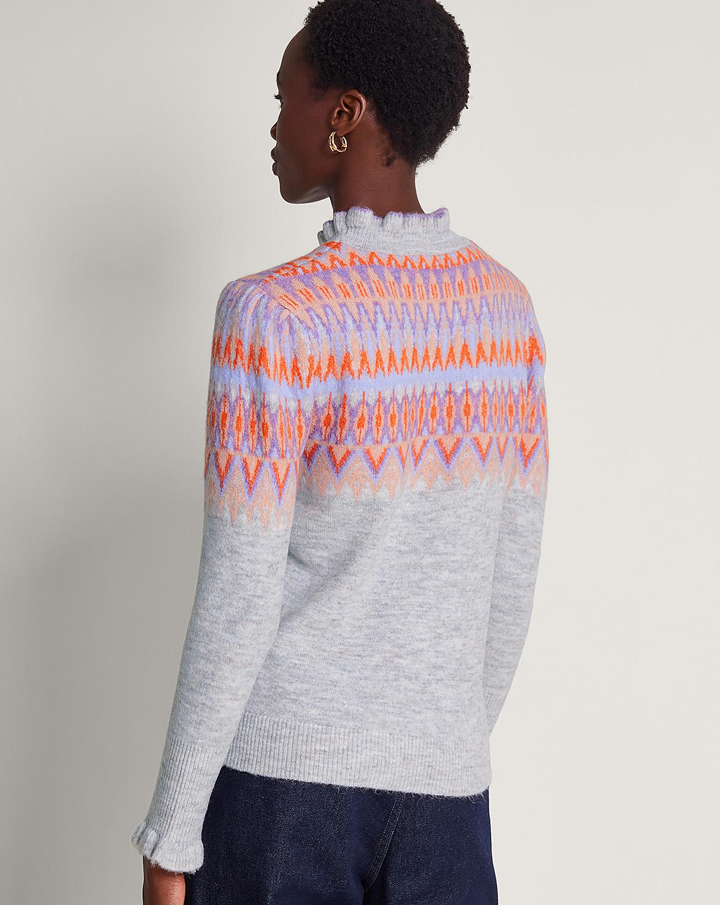 Fair isle hotsell mock neck sweater