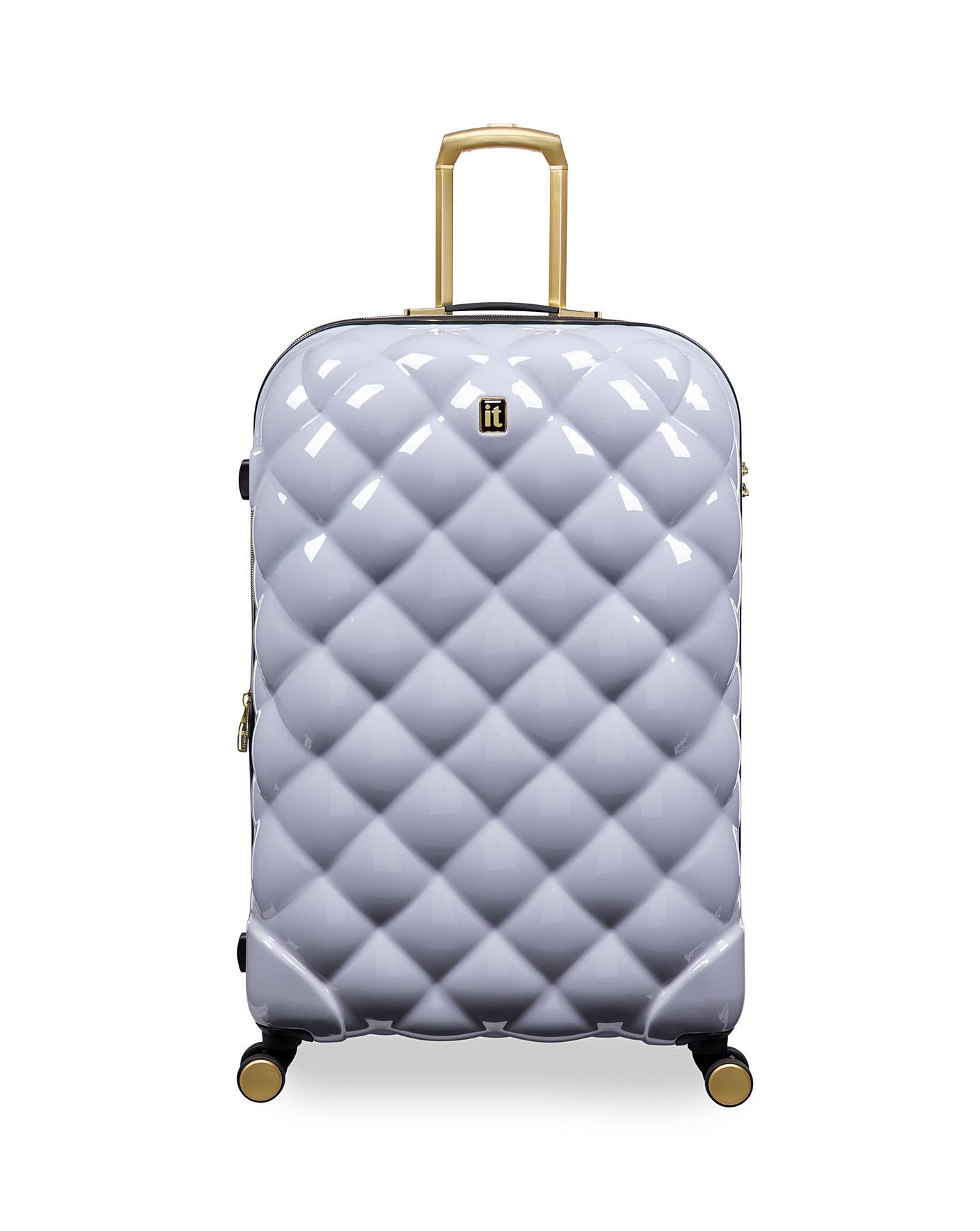 St Tropez Trois Silver Large Suitcase Simply Be