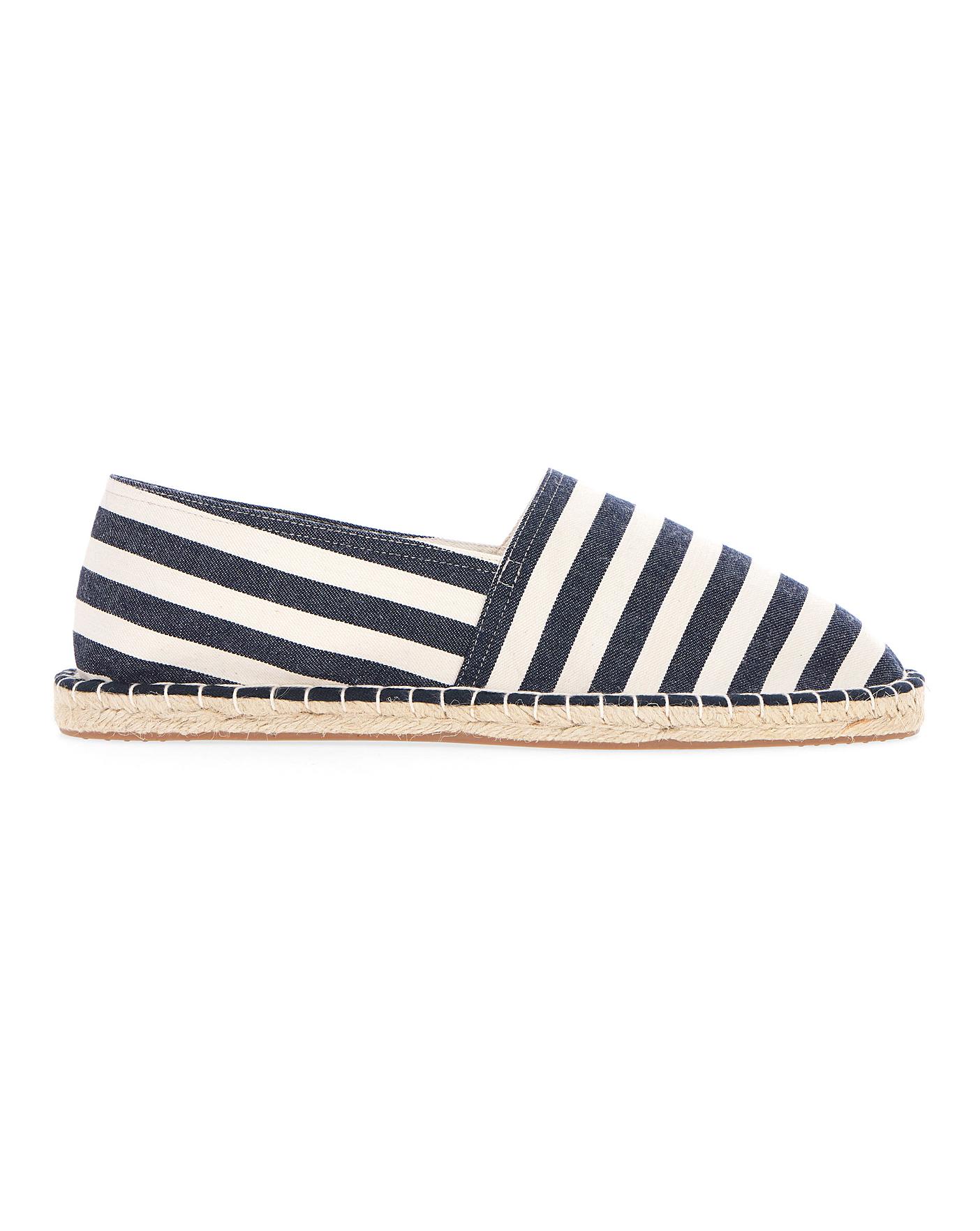 wide fit navy espadrilles