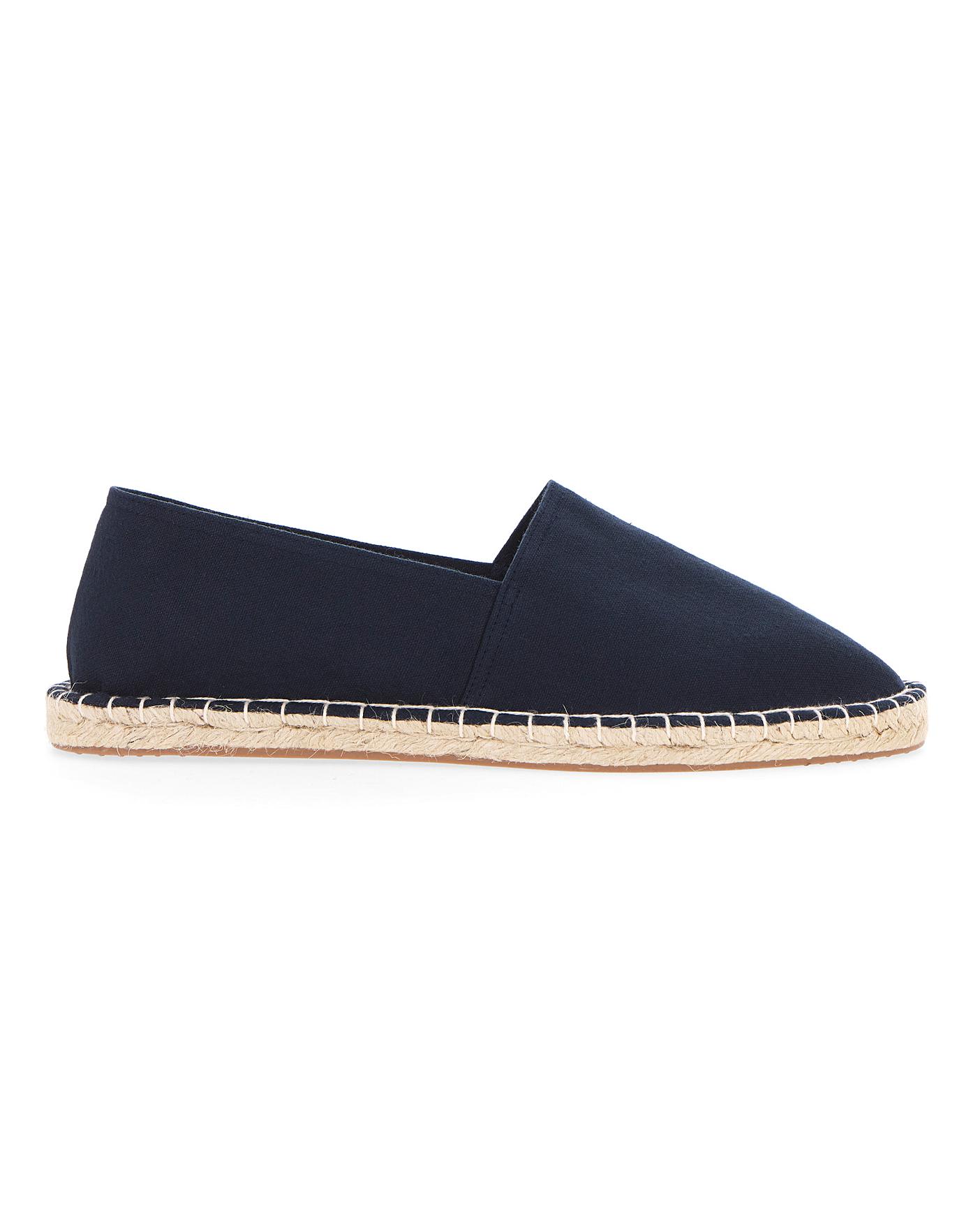 wide fit navy espadrilles