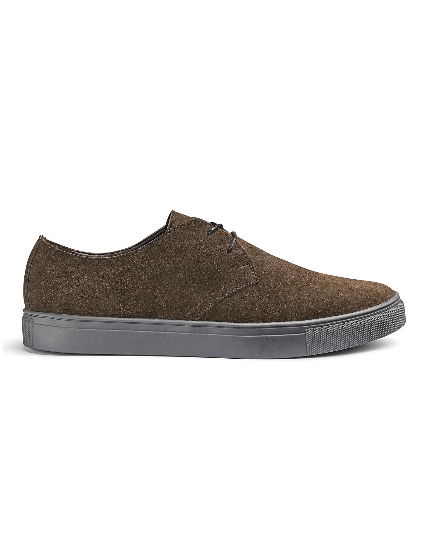 Mens brown 2024 suede casual shoes