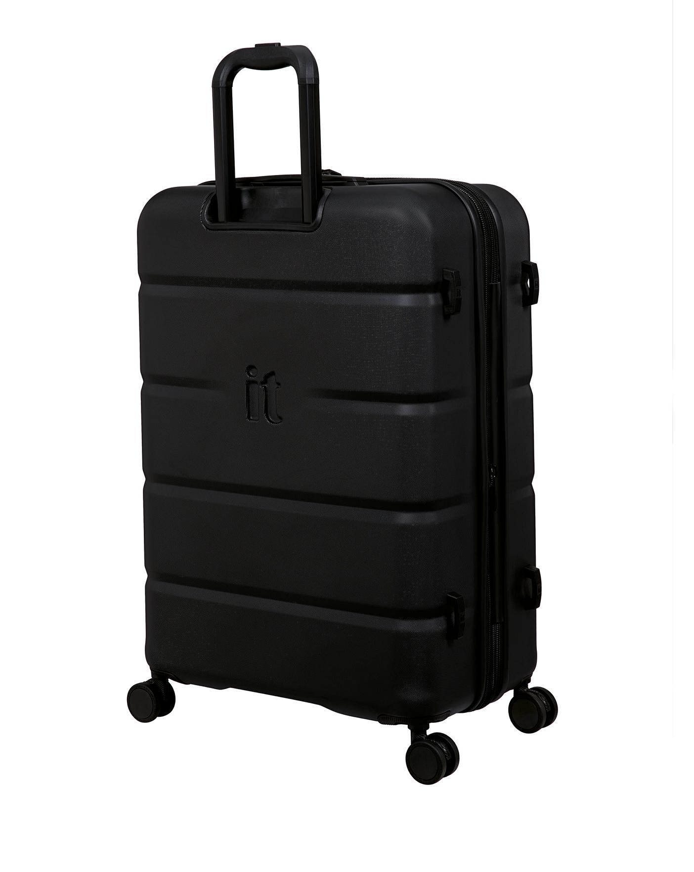 IT Luggage Evolving Black Suitcase Set Fashion World