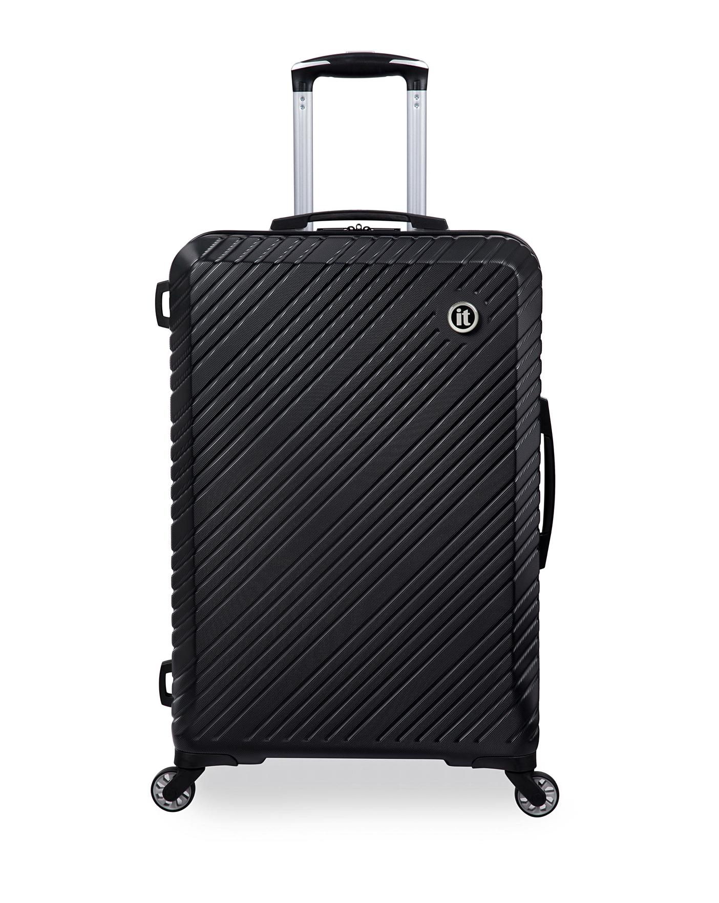 IT Luggage Recline Black Suitcase Set