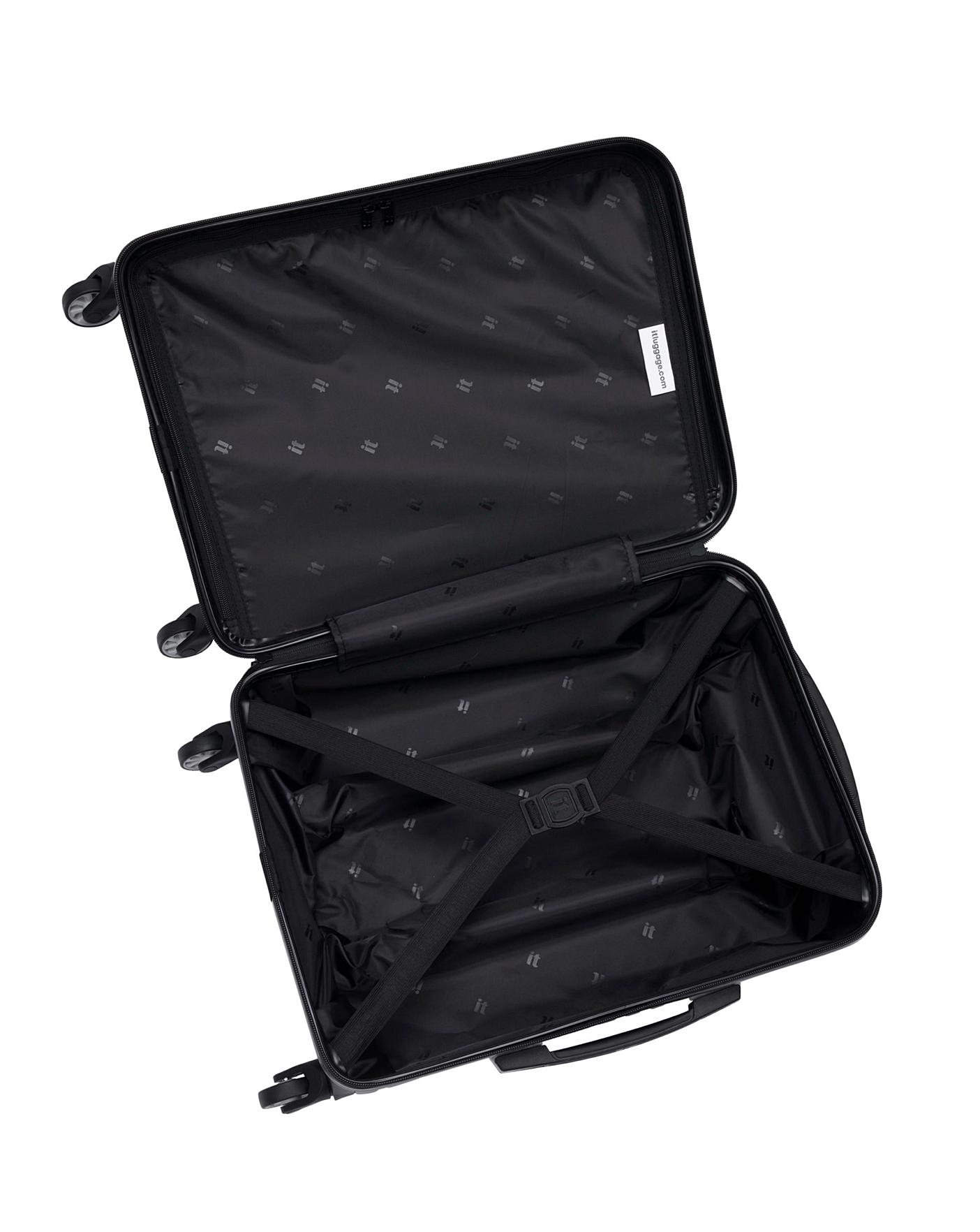 IT Luggage Recline Black Suitcase Set Premier Man